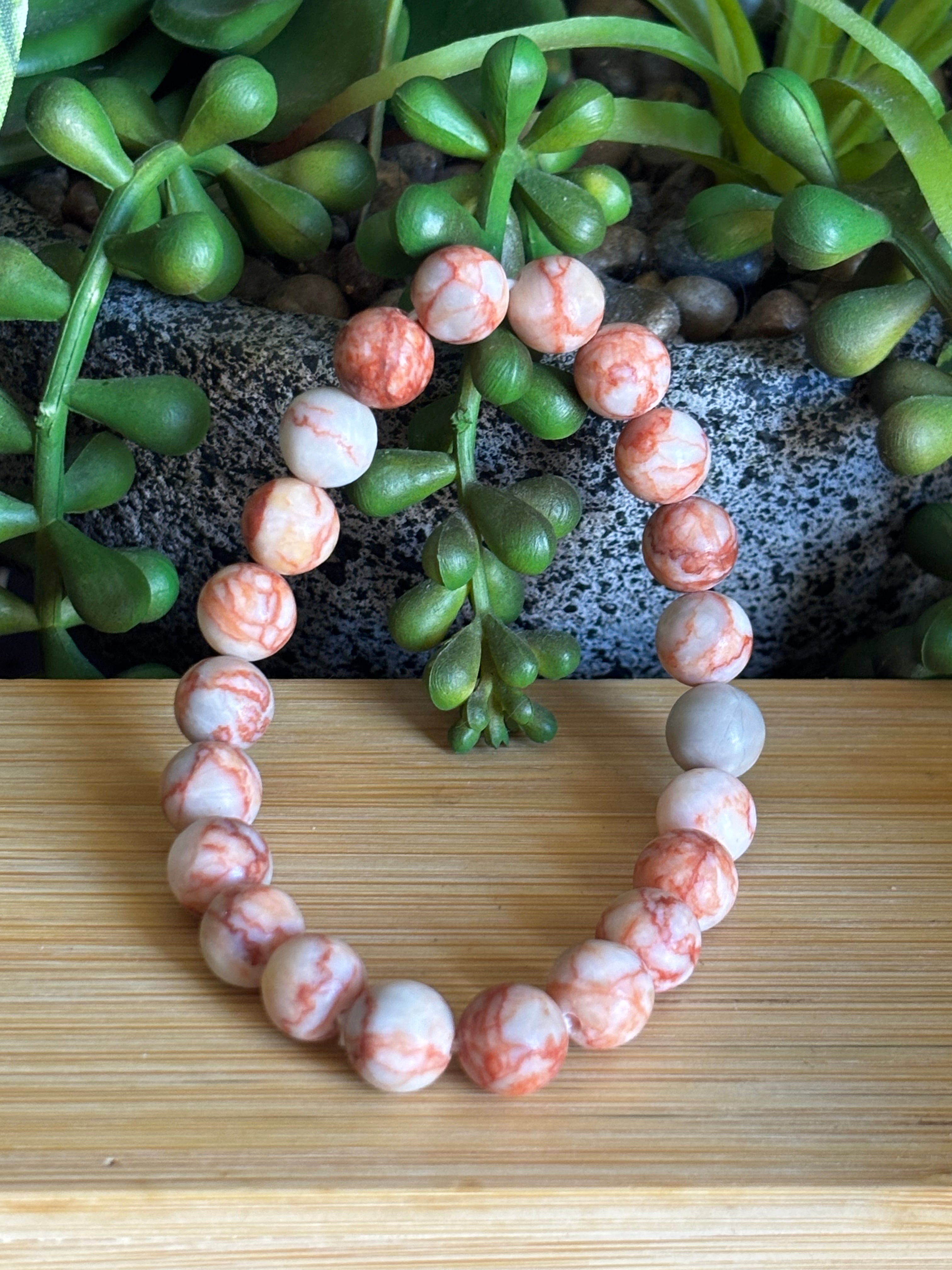 Red Vein Jasper 8mm Bracelet