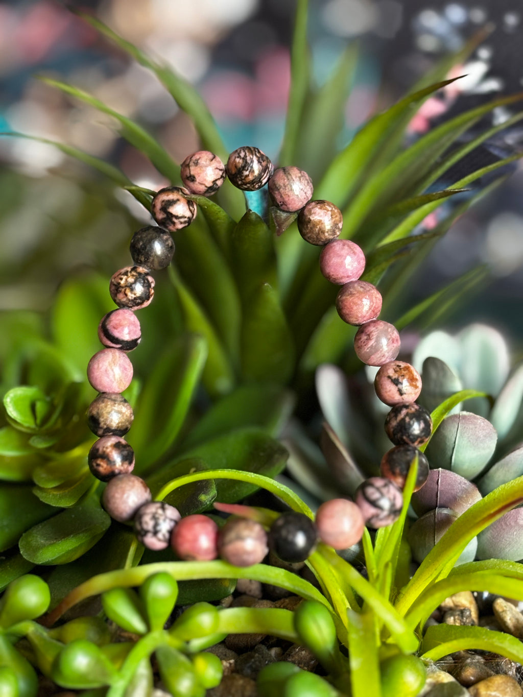 Pink Rhodonite 8mm Bracelet