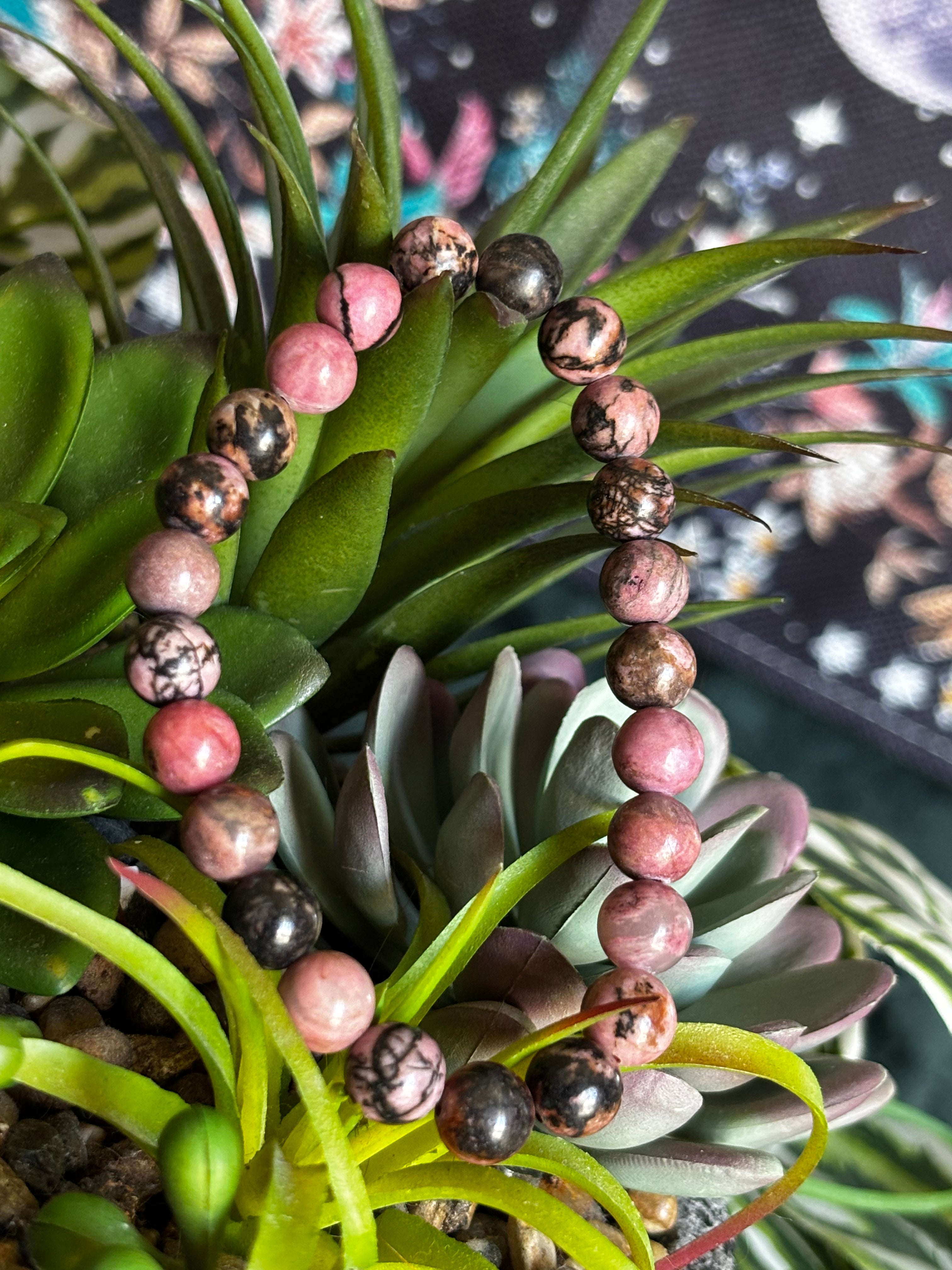 Pink Rhodonite 8mm Bracelet