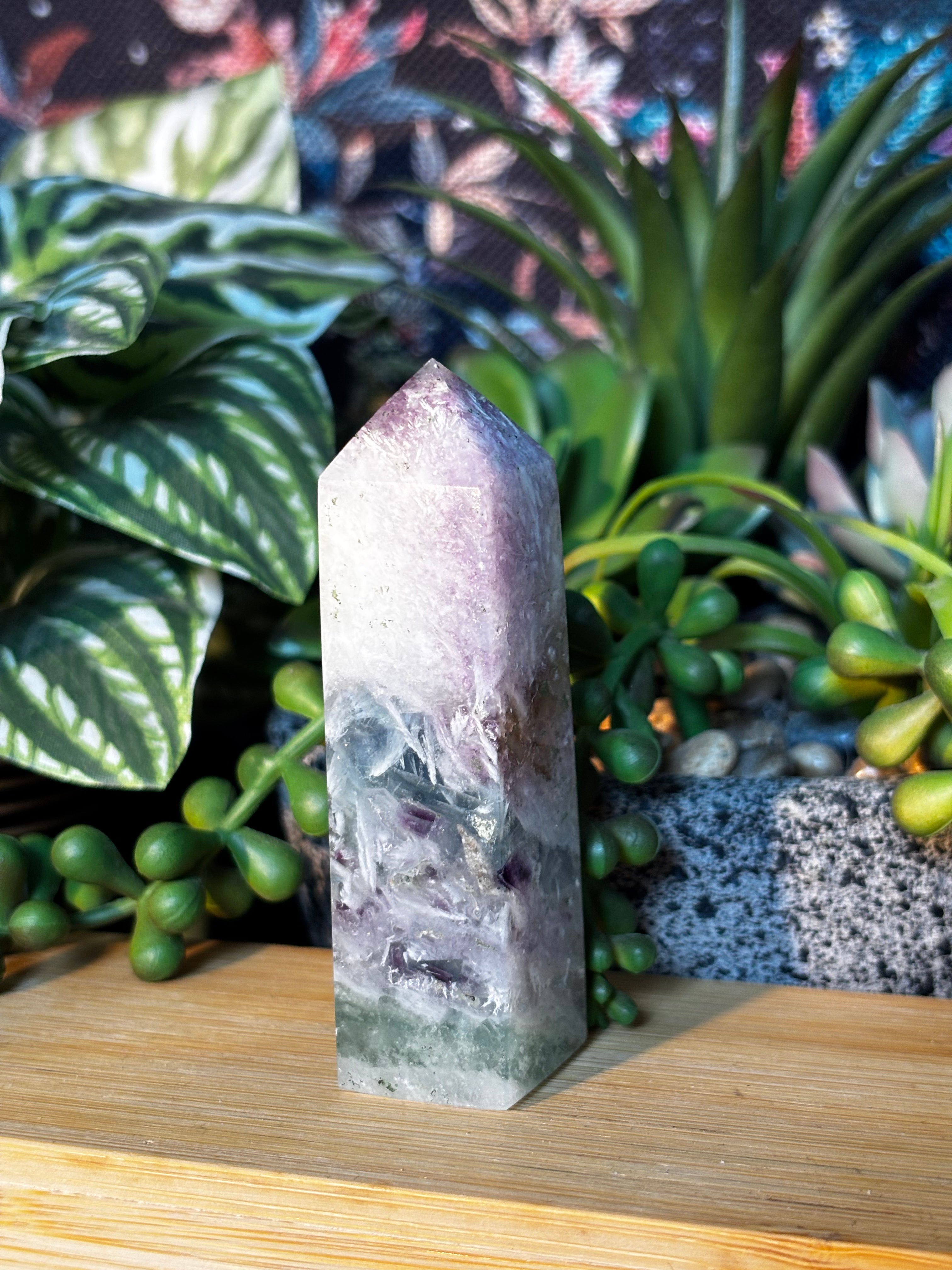 Feather Fluorite Point