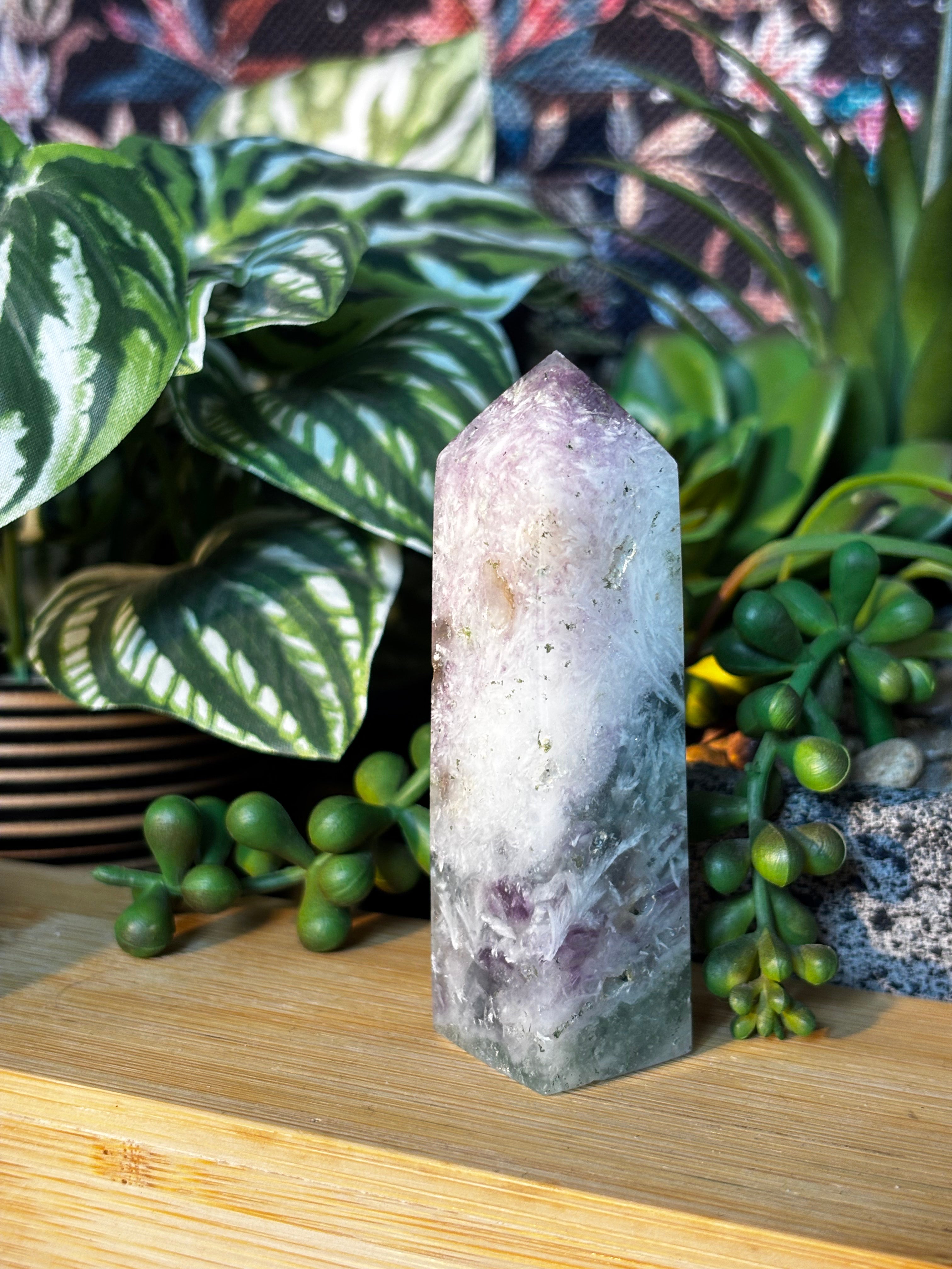 Feather Fluorite Point