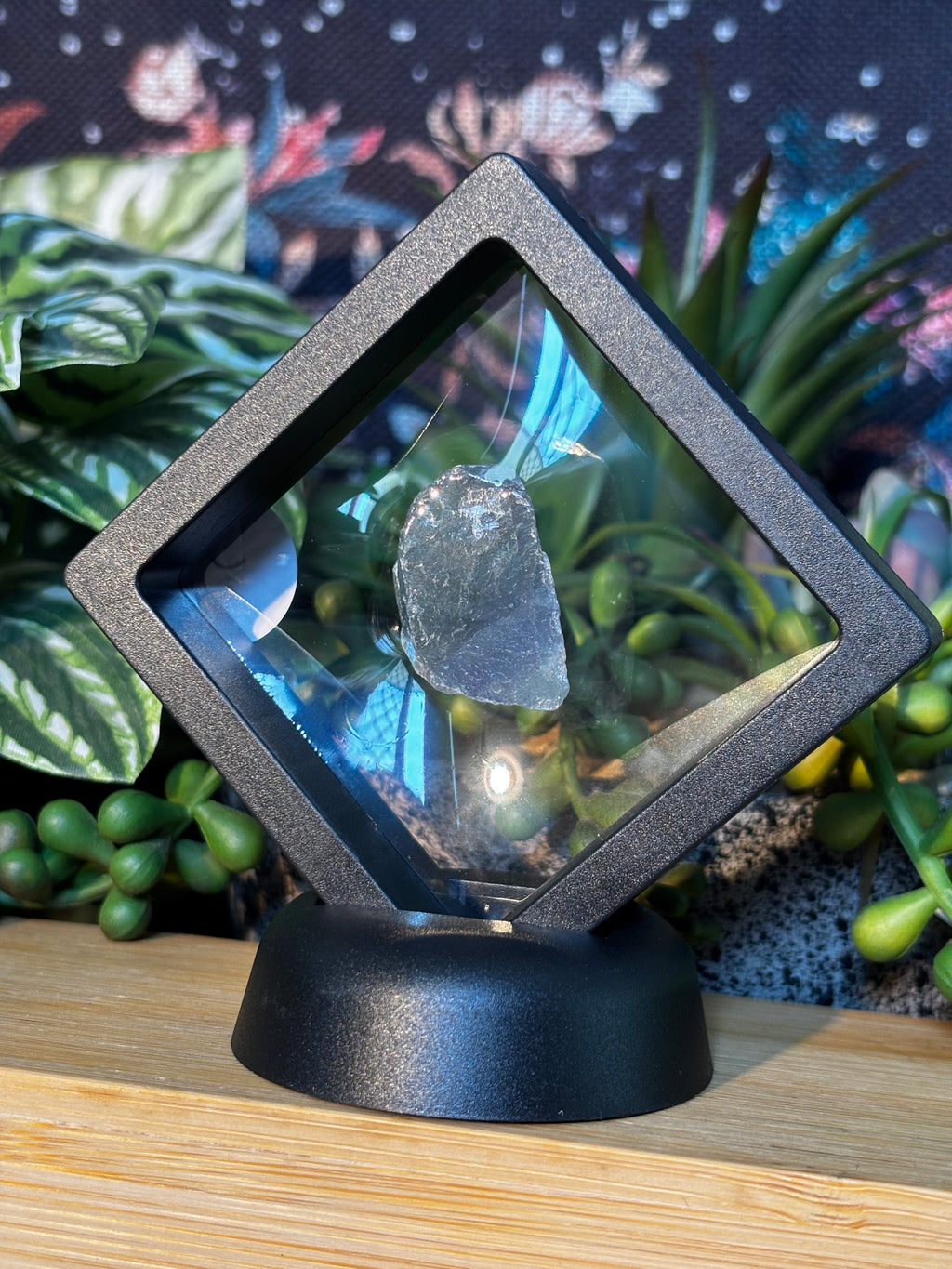 16g Fluorite Specimen in Floating Membrane Display Case