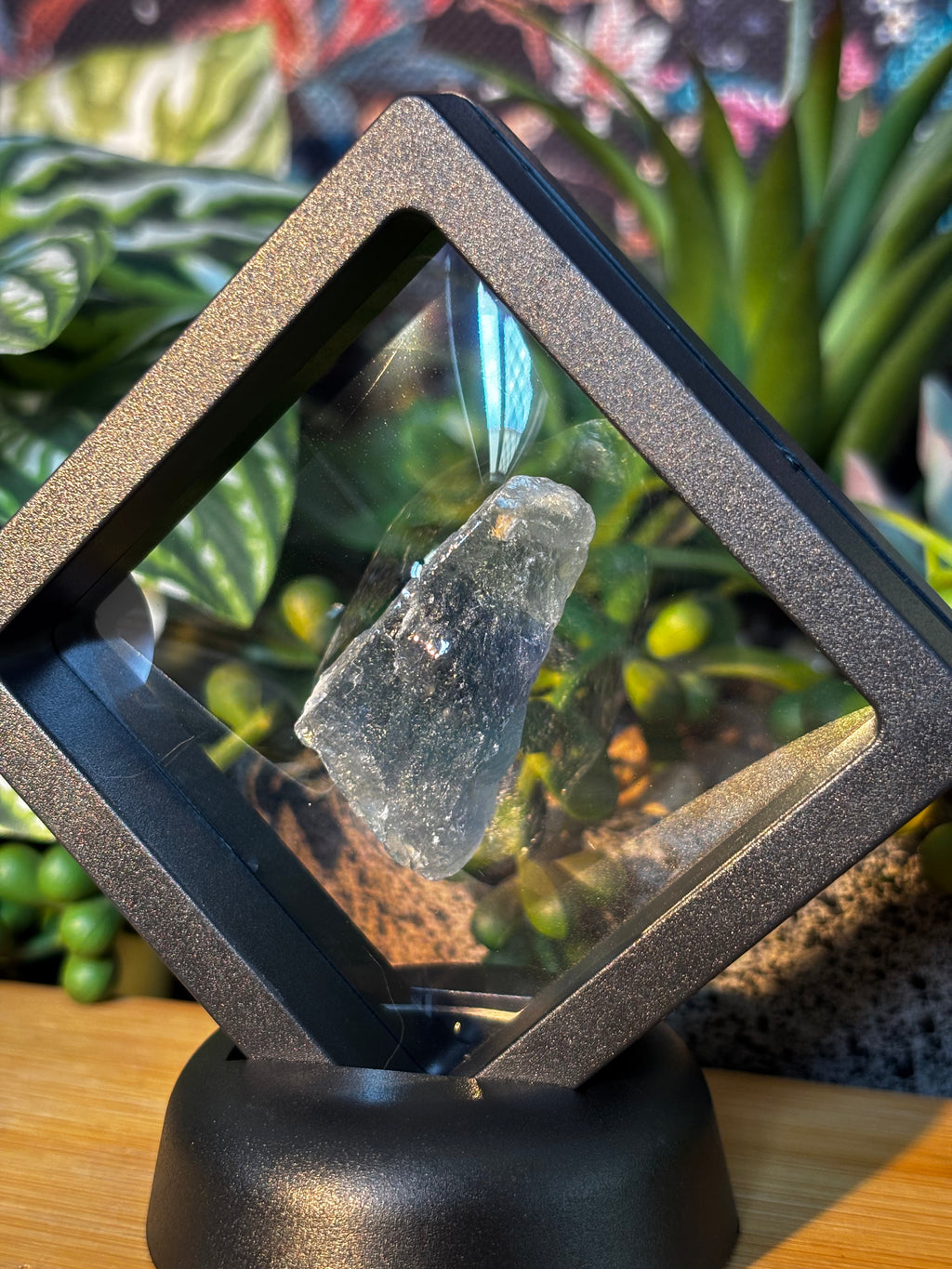 #2 - 16g Fluorite Specimen in Floating Membrane Display Case