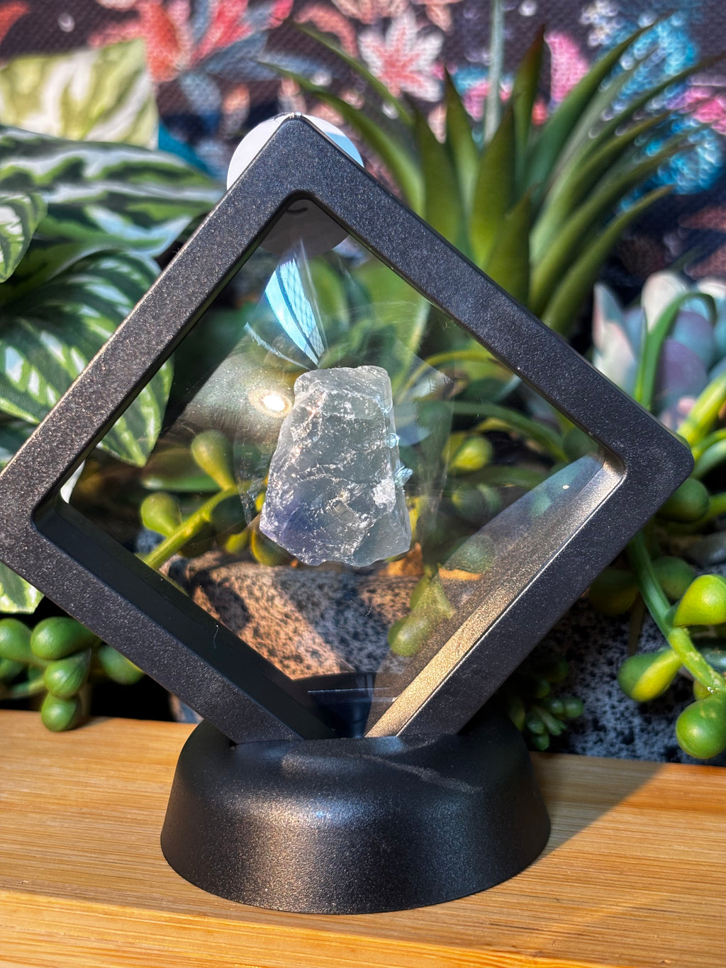 #3 - 16g Fluorite Specimen in Floating Membrane Display Case