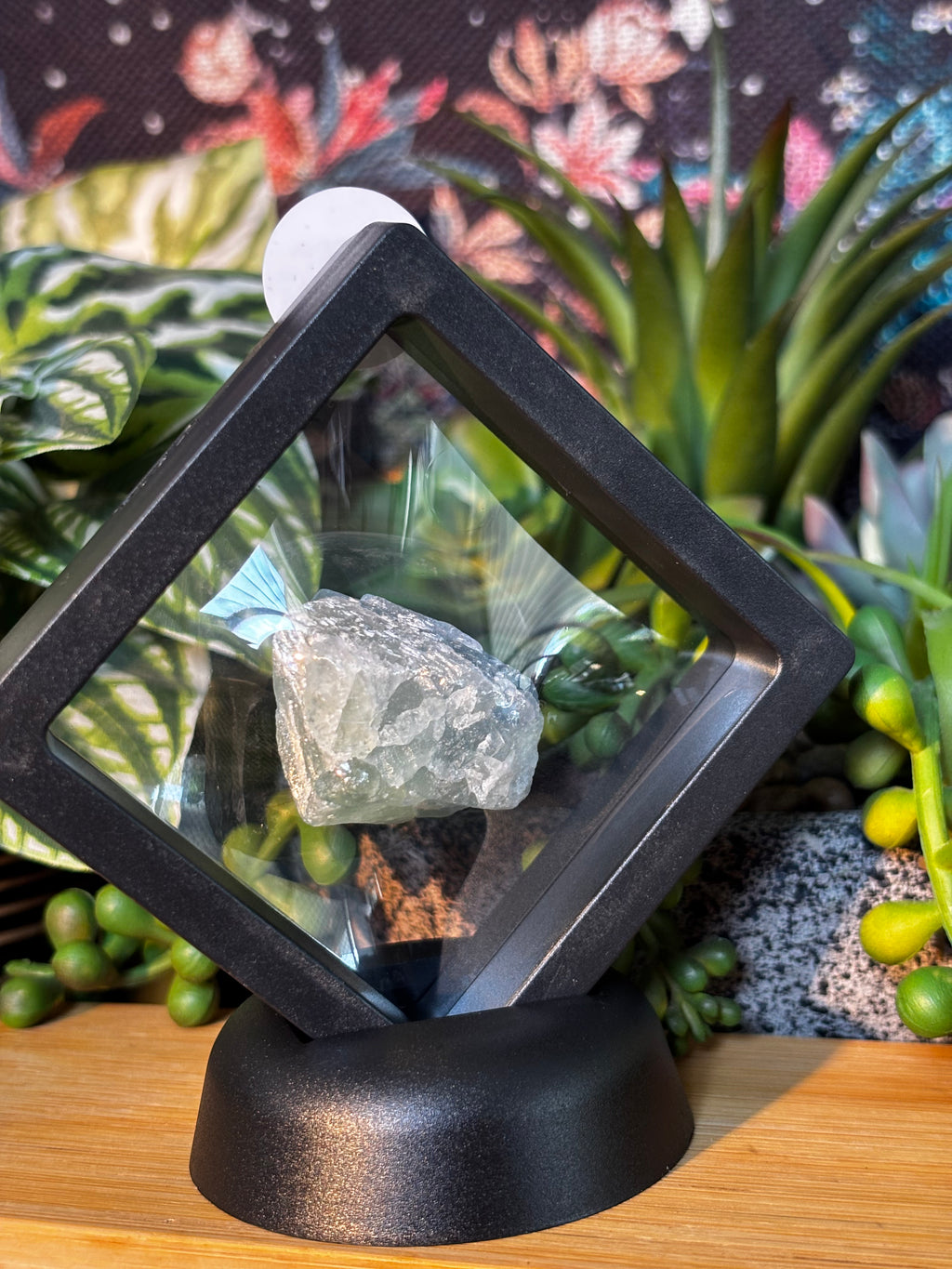 23g Fluorite Specimen in Floating Membrane Display Case