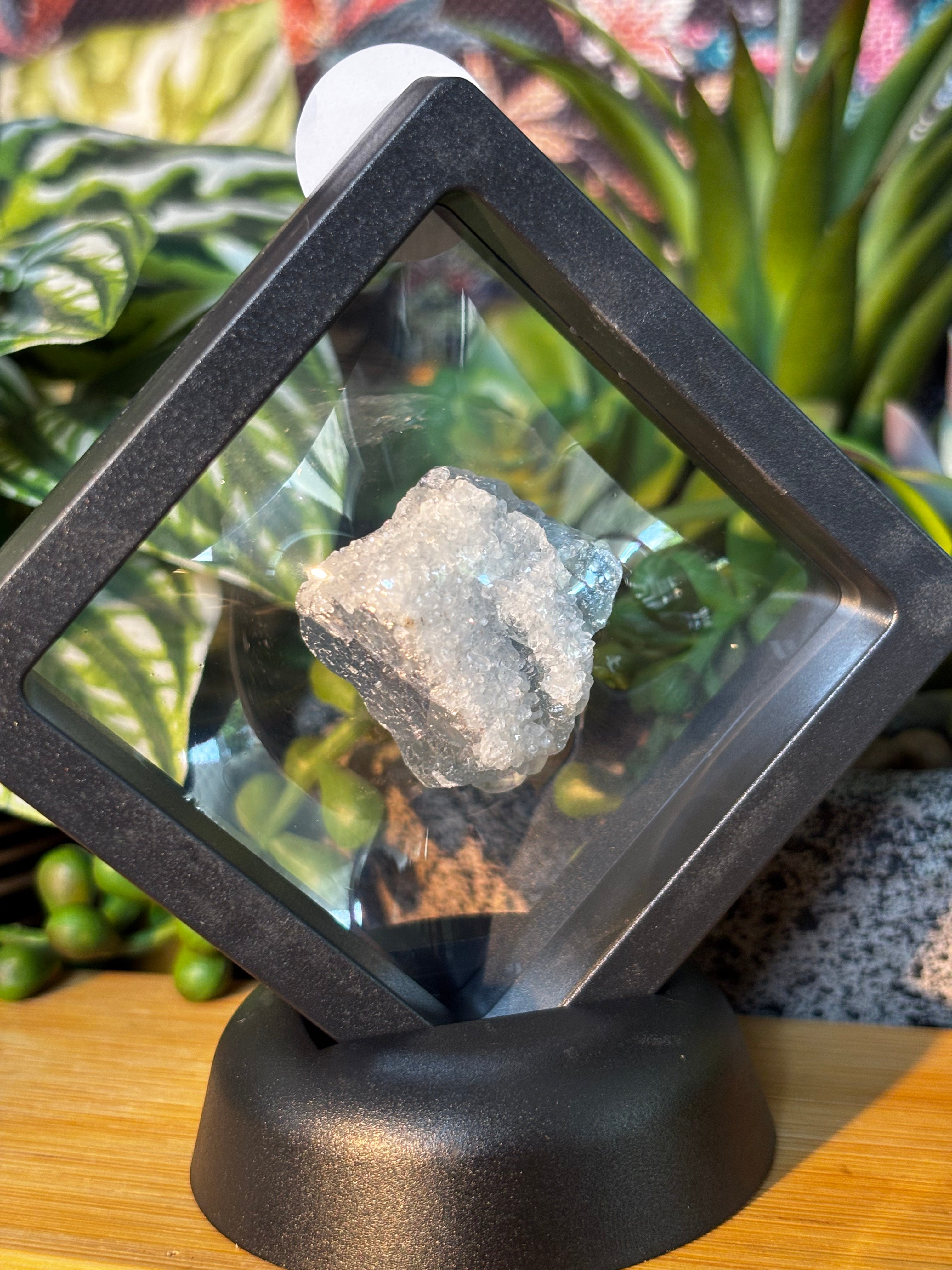 24g Fluorite Specimen in Floating Membrane Display Case