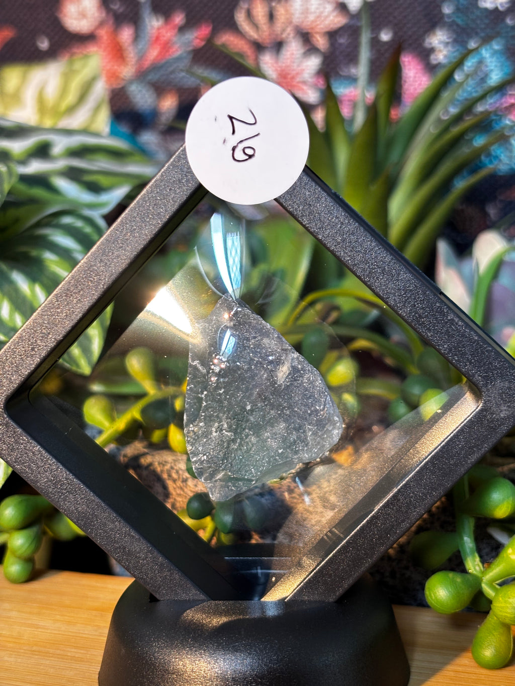 21g Fluorite Specimen in Floating Membrane Display Case