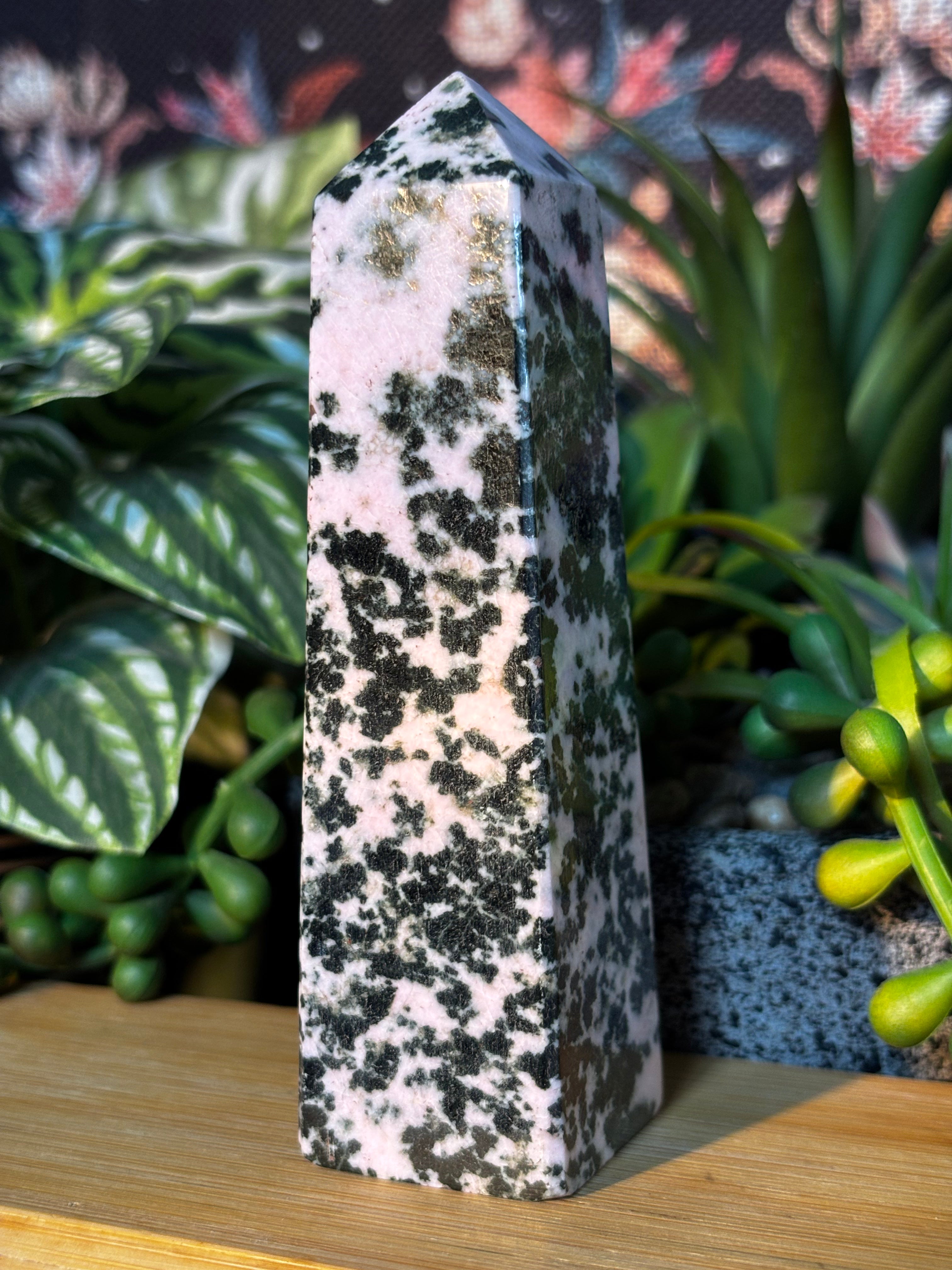 Pink Snowflake Obsidian Tower