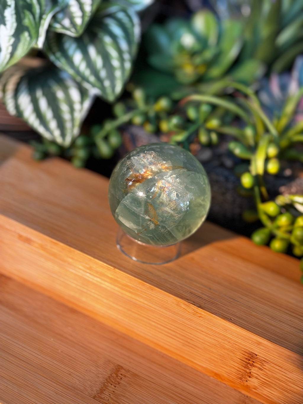 Green Fluorite Sphere