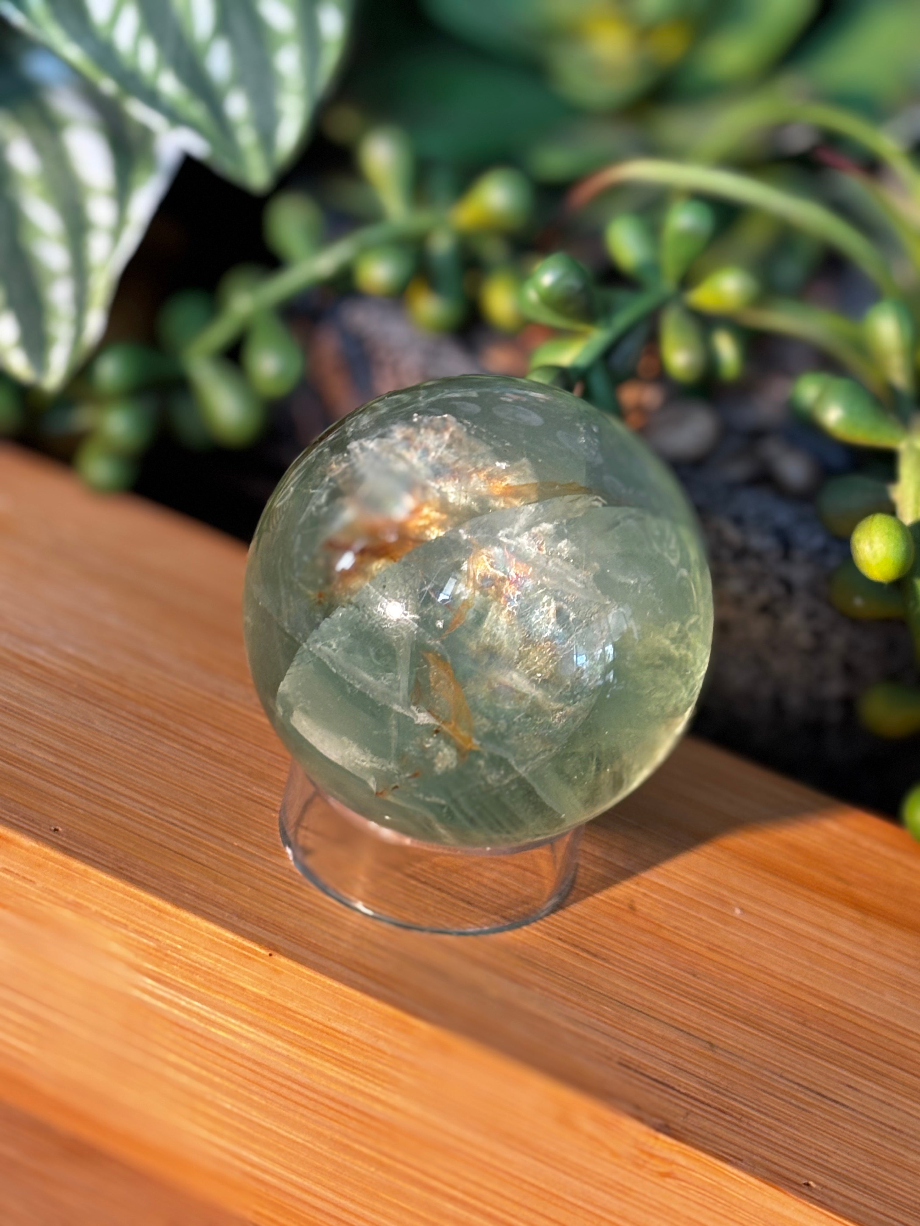 Green Fluorite Sphere