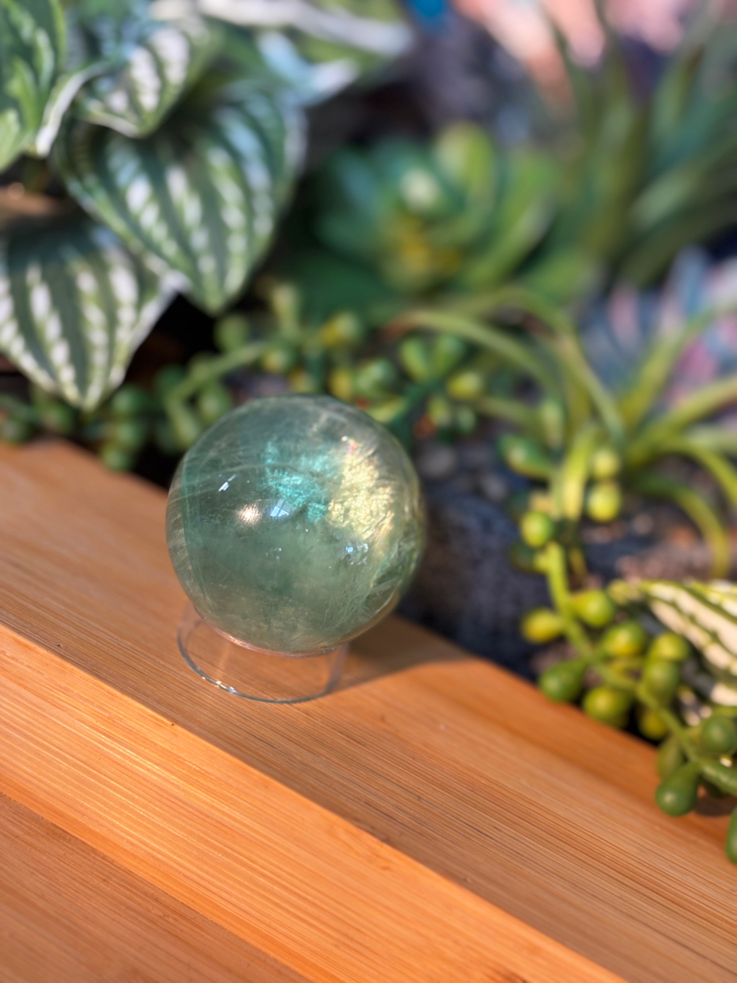 Green Fluorite Sphere