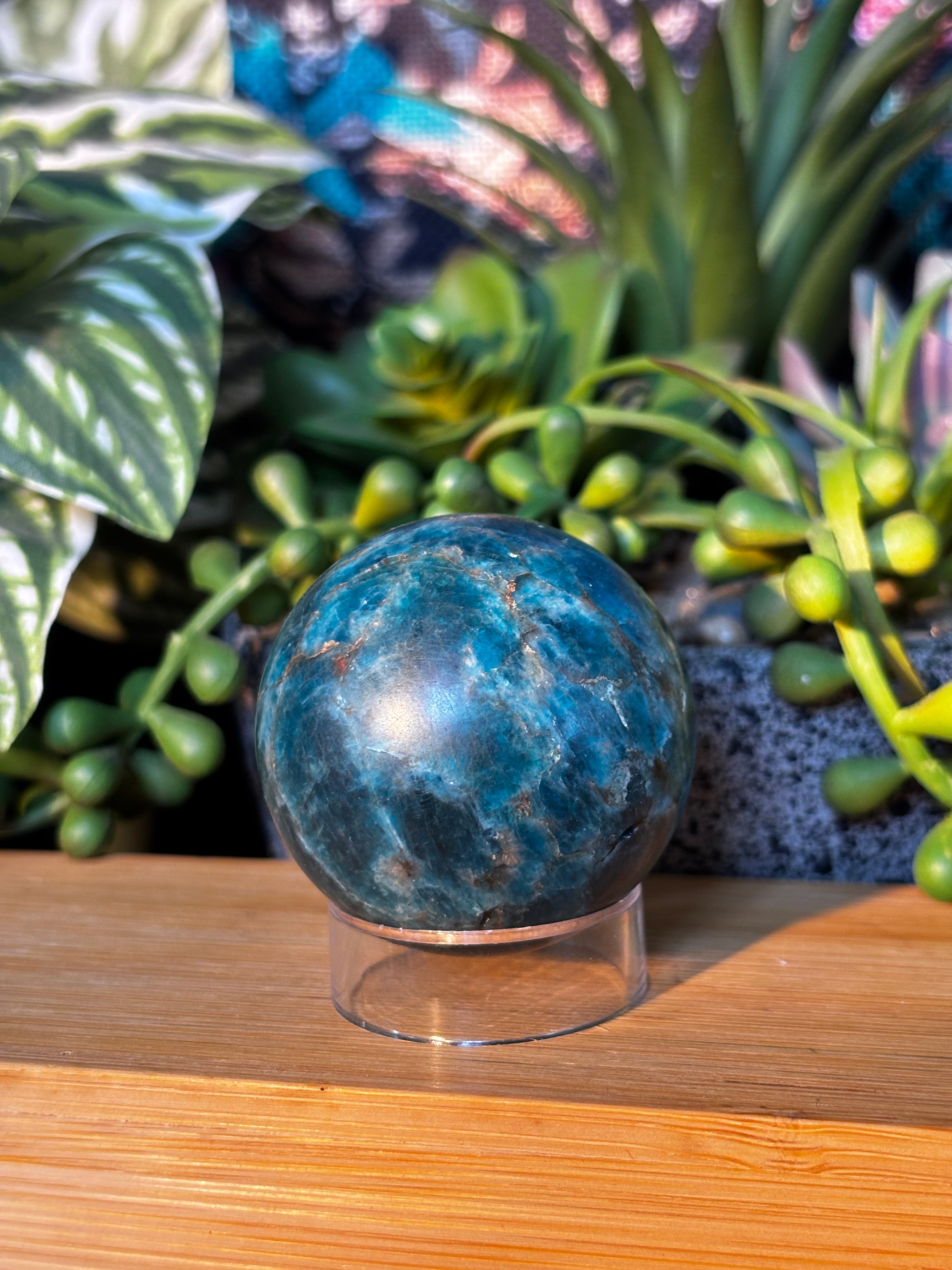 Blue Apatite Small Sphere