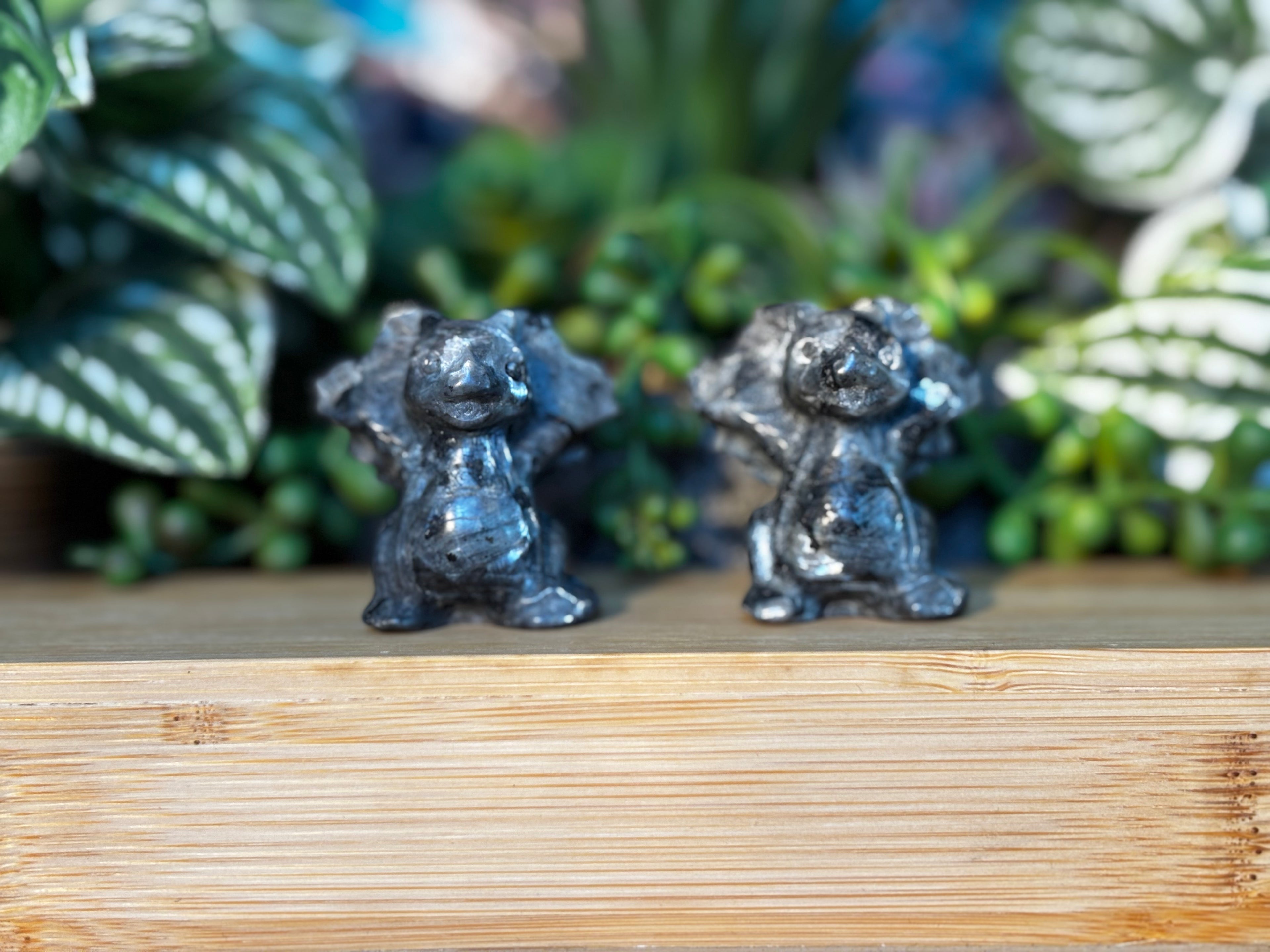 Larvikite Dragon Carving