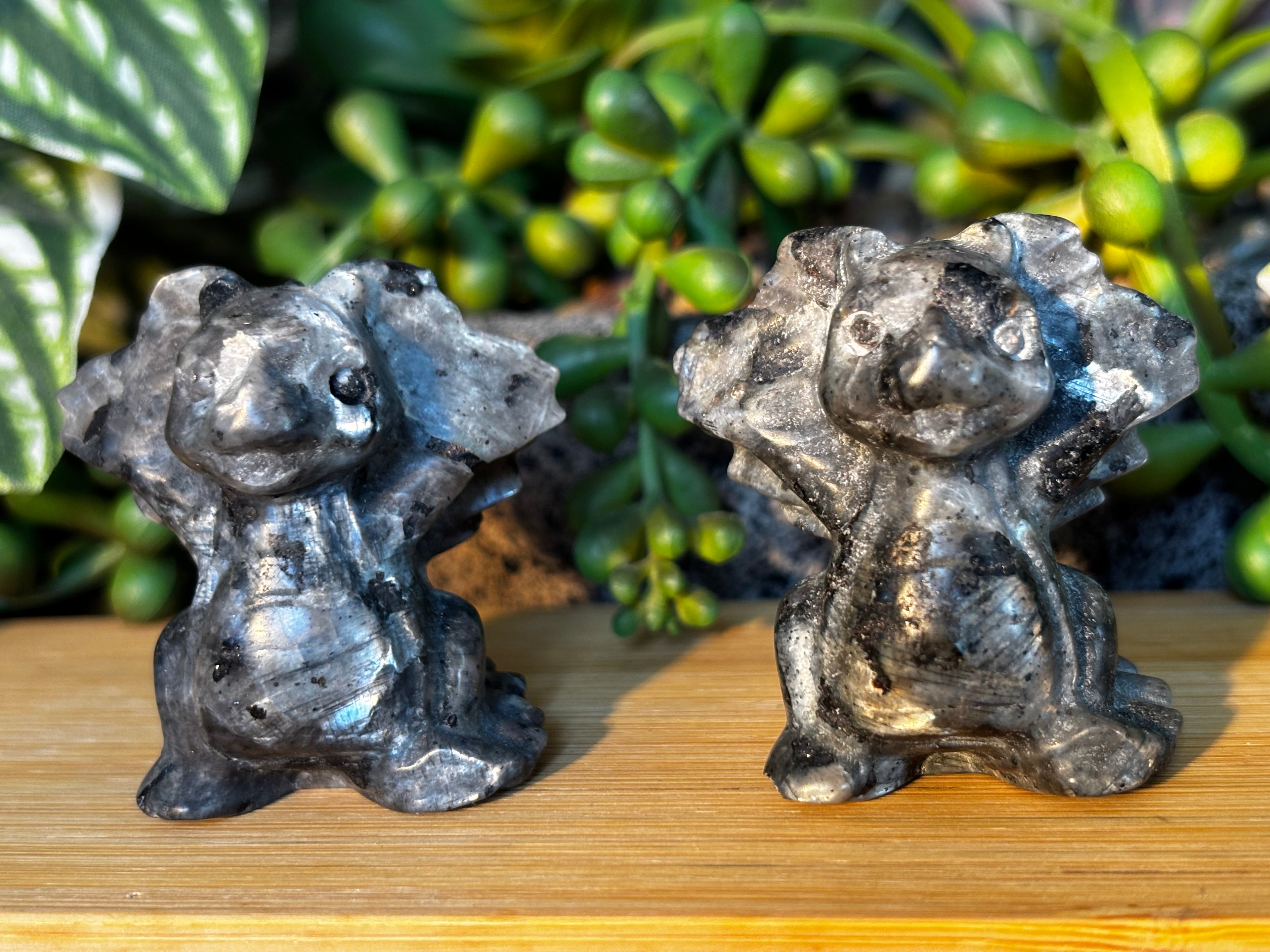 Larvikite Dragon Carving