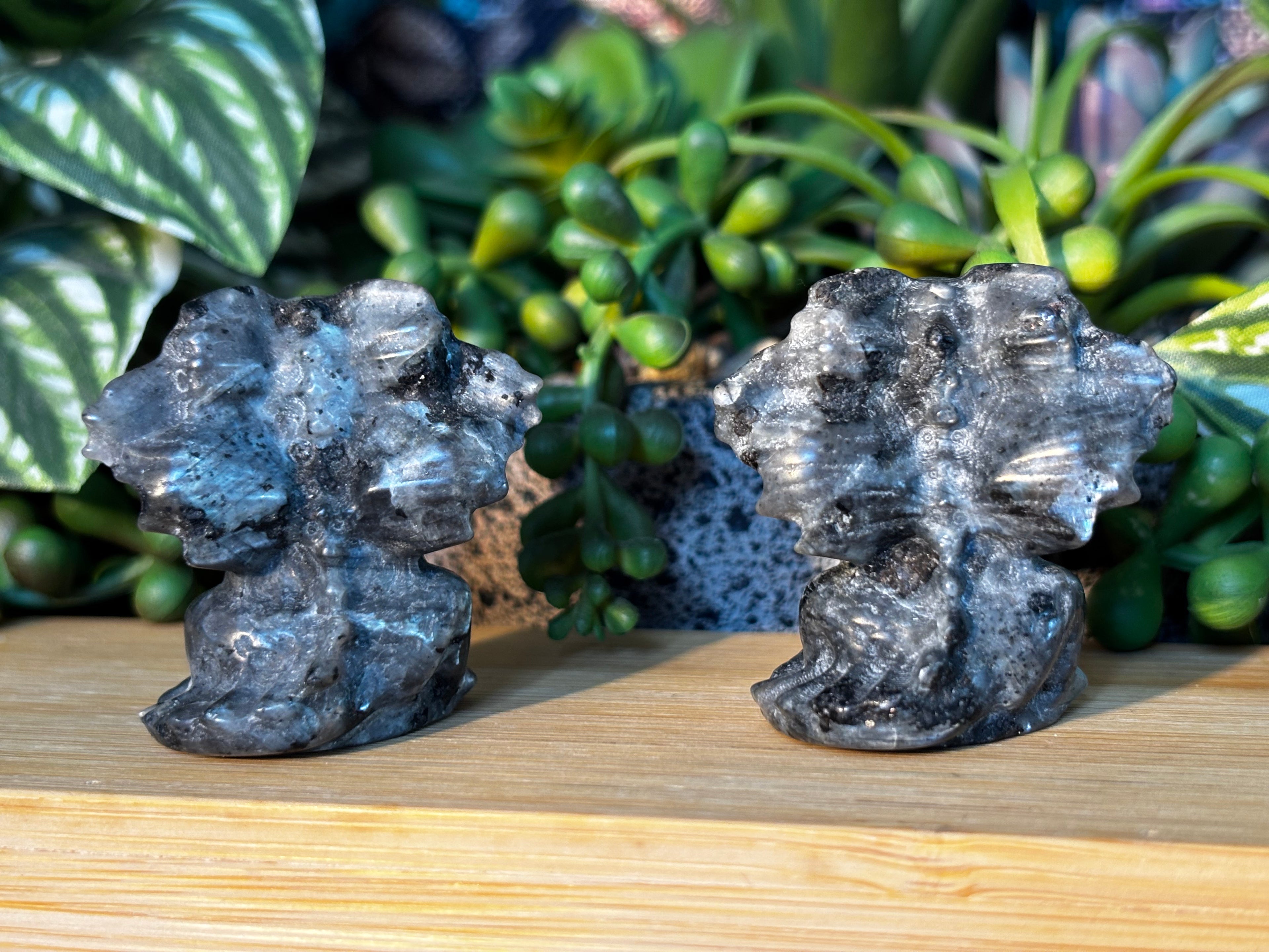 Larvikite Dragon Carving