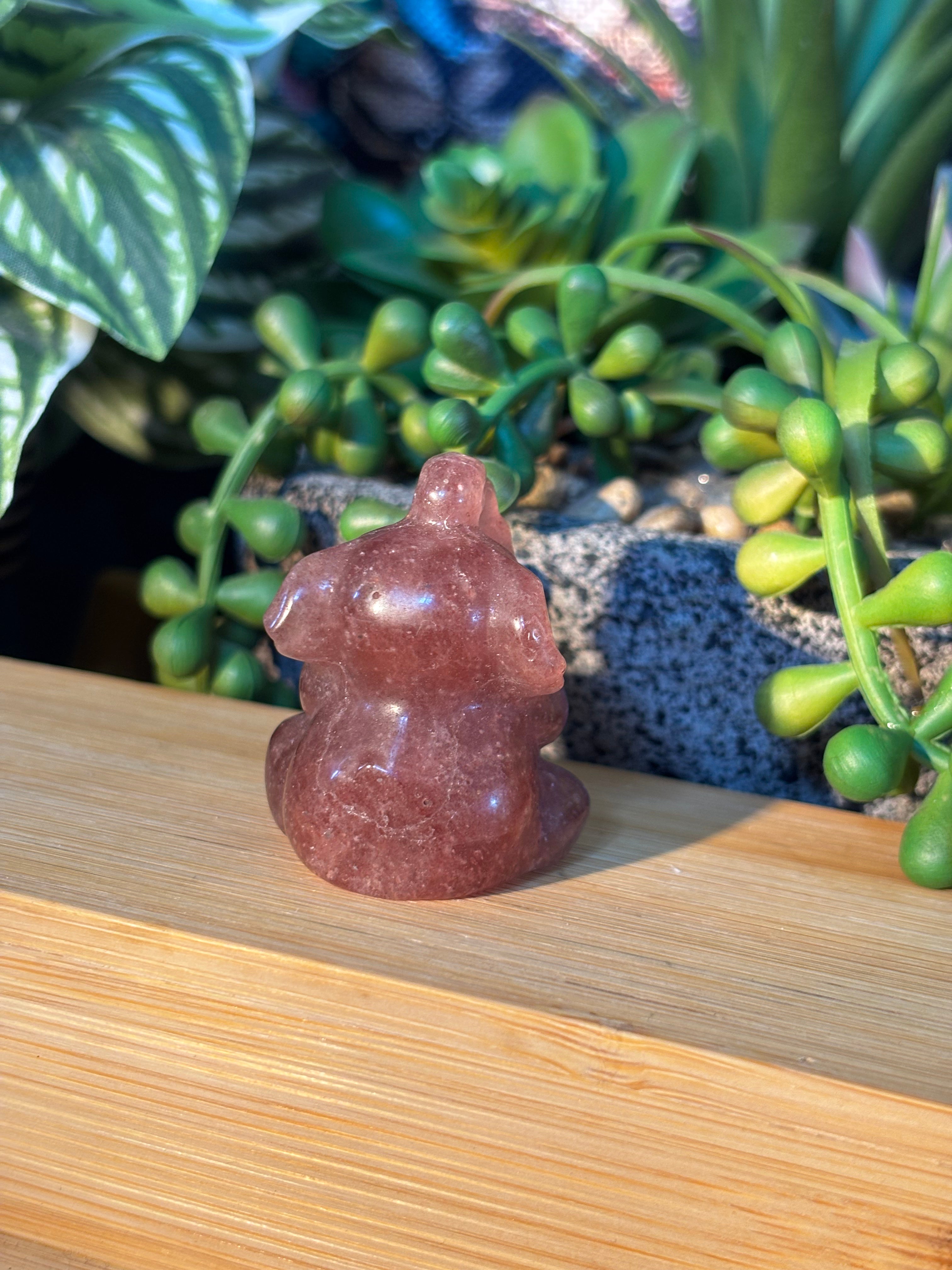 Strawberry Quartz Elephant