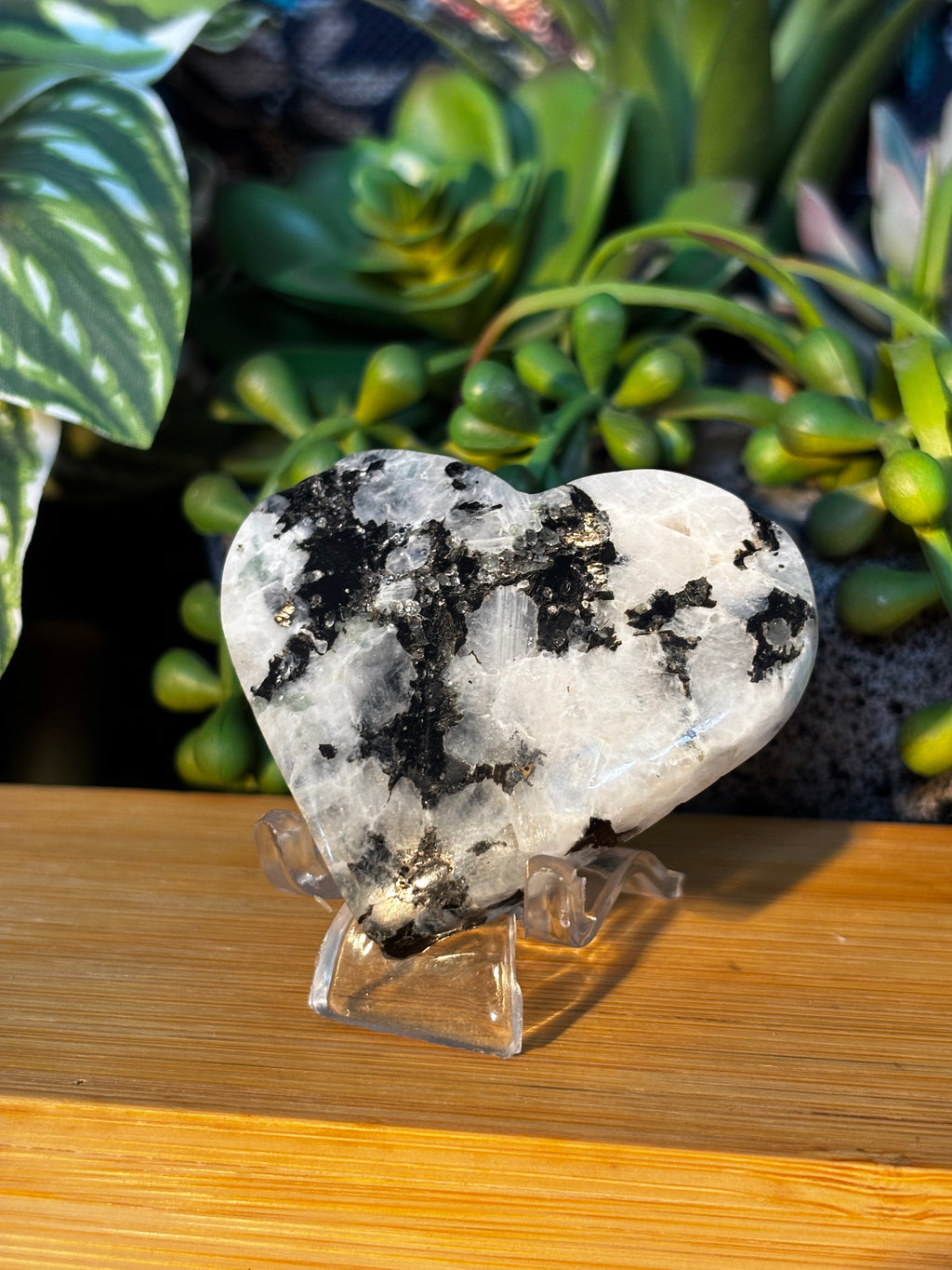 Rainbow Moonstone Heart