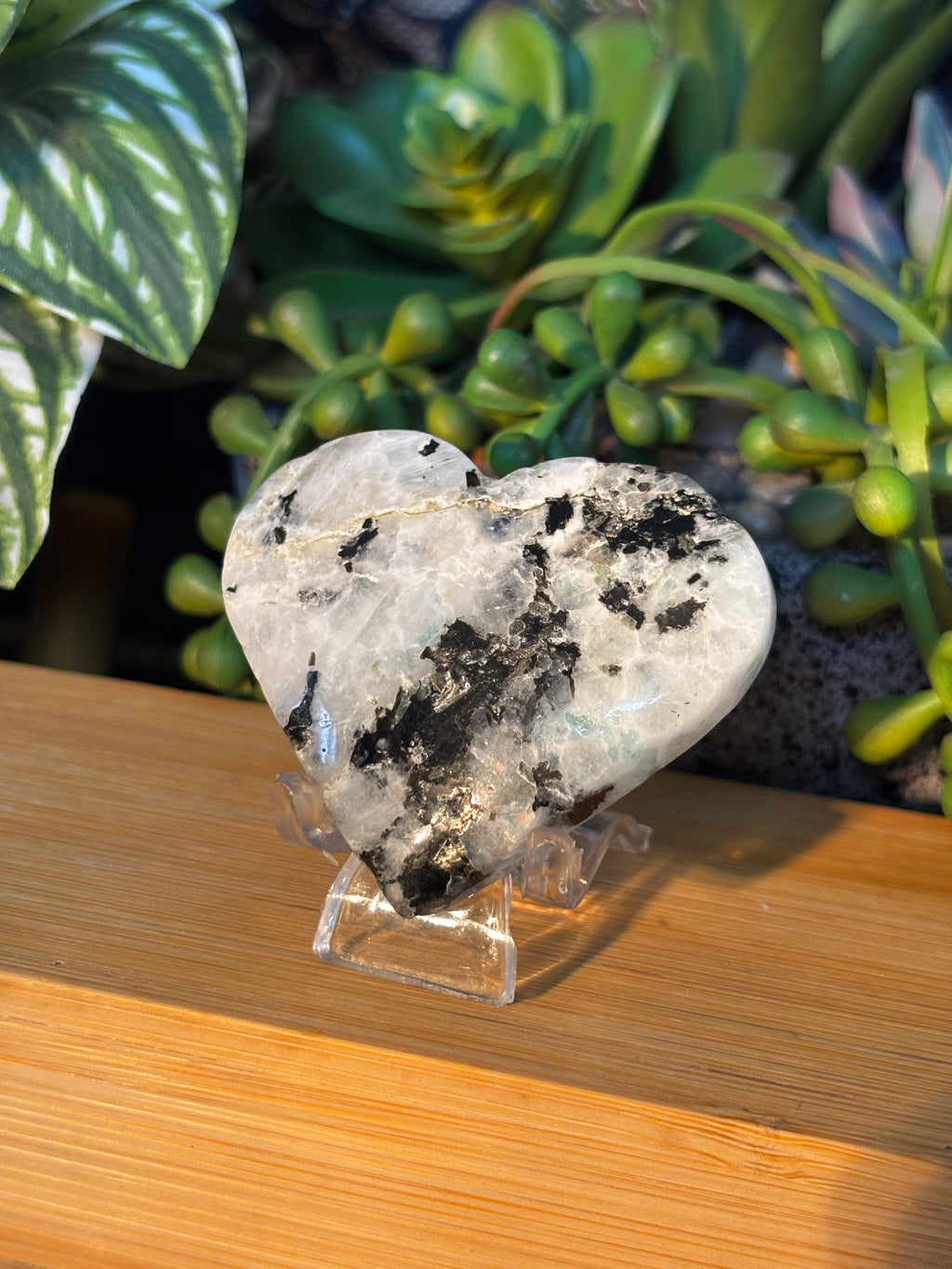 Rainbow Moonstone Heart