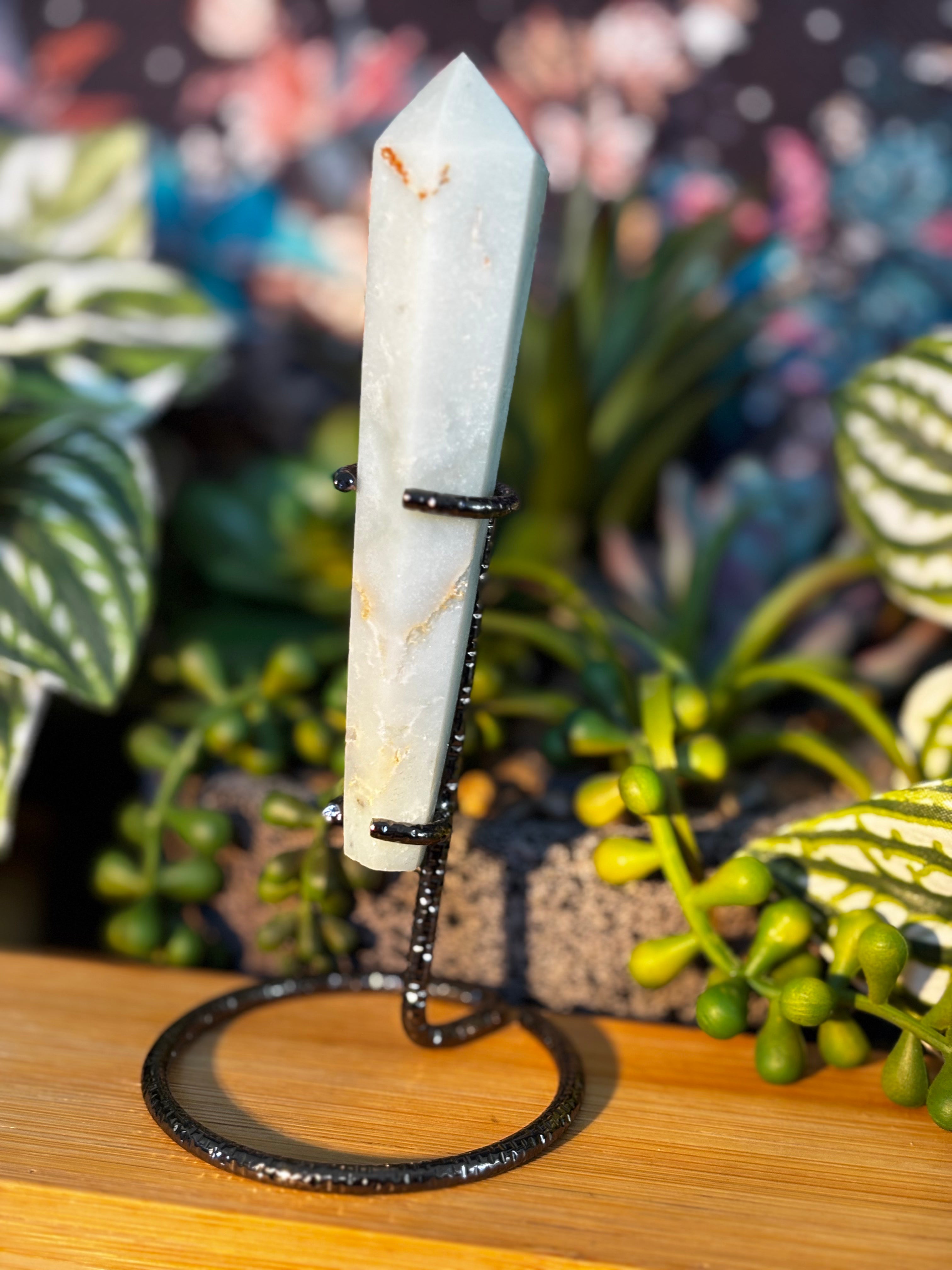 Caribbean Calcite Wand w/ Stand