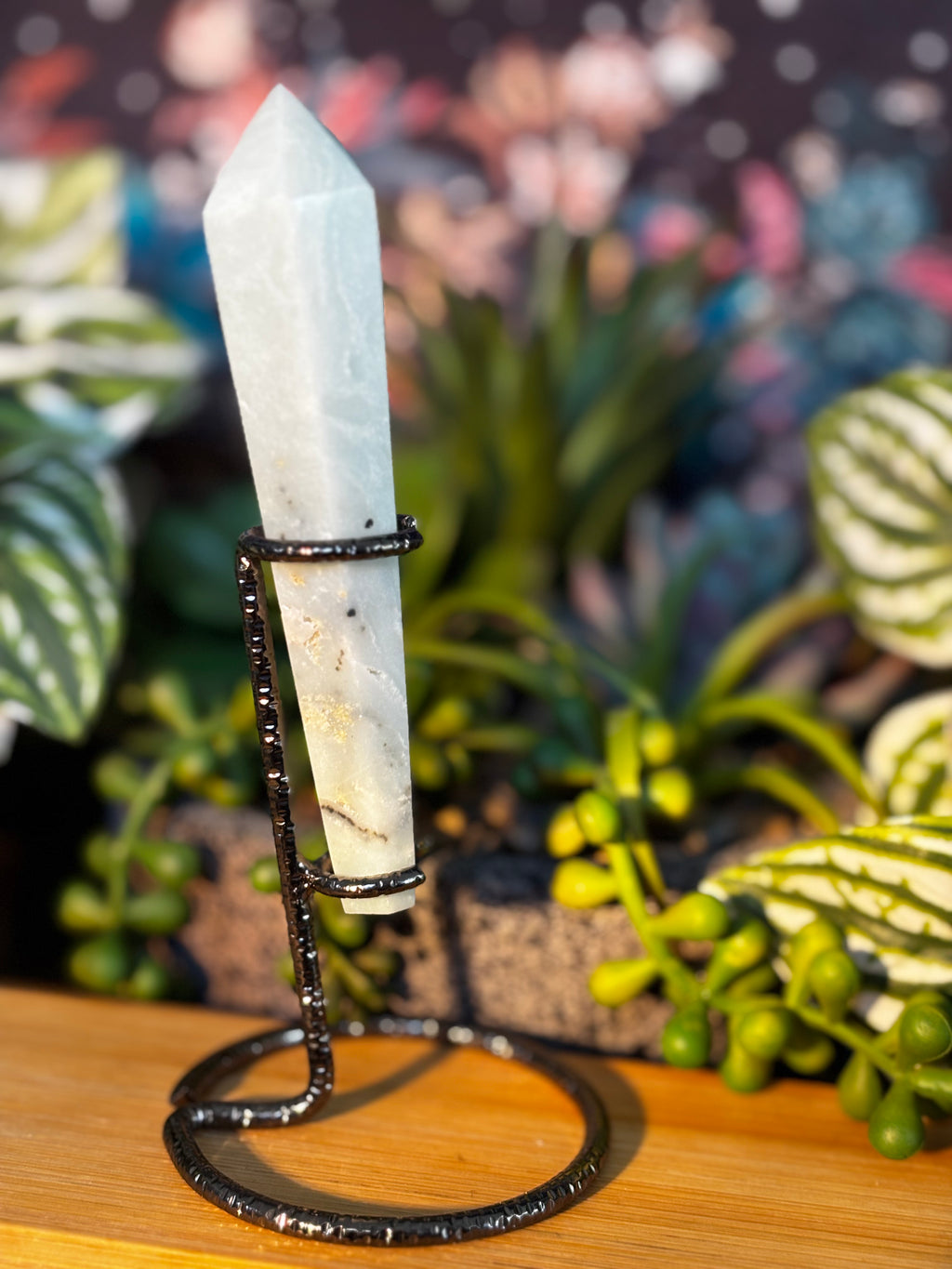 Caribbean Calcite Wand w/ Stand