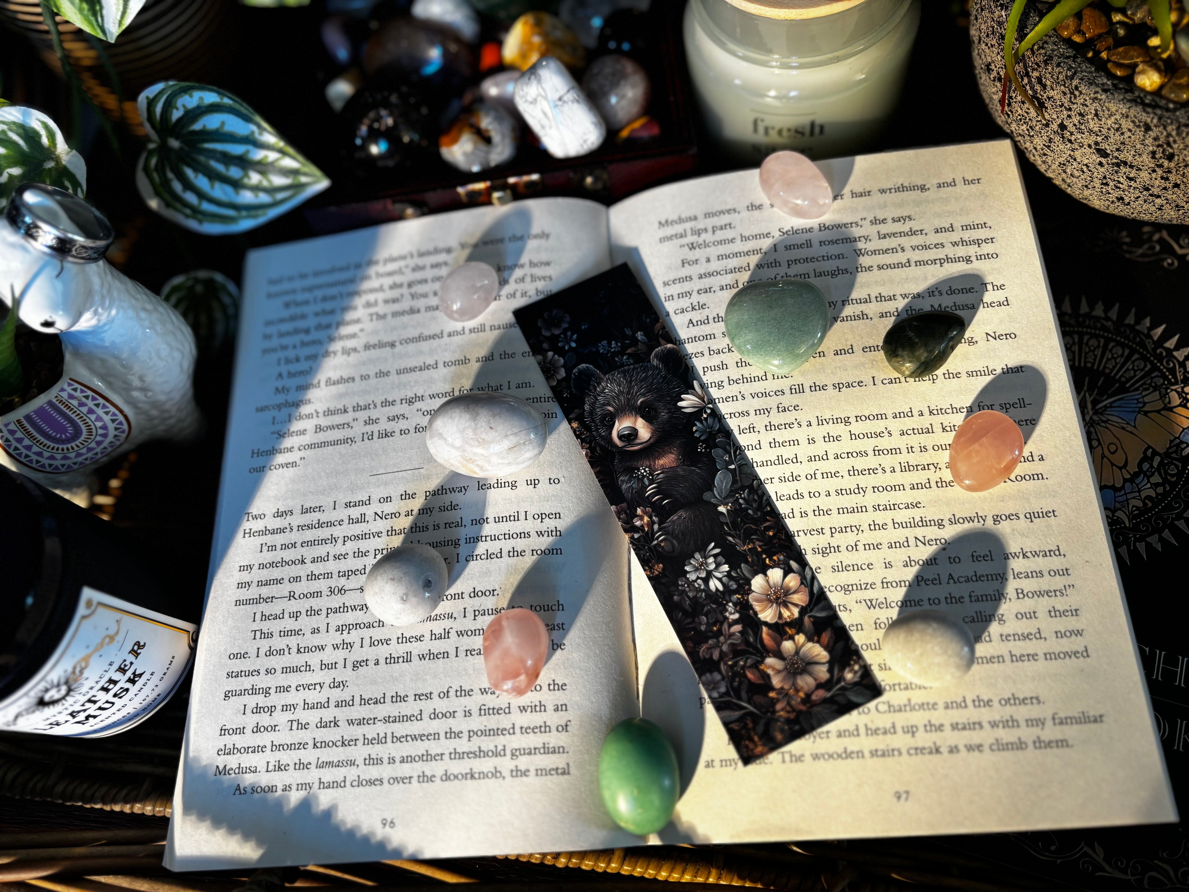 Floral Baby Bear Bookmark