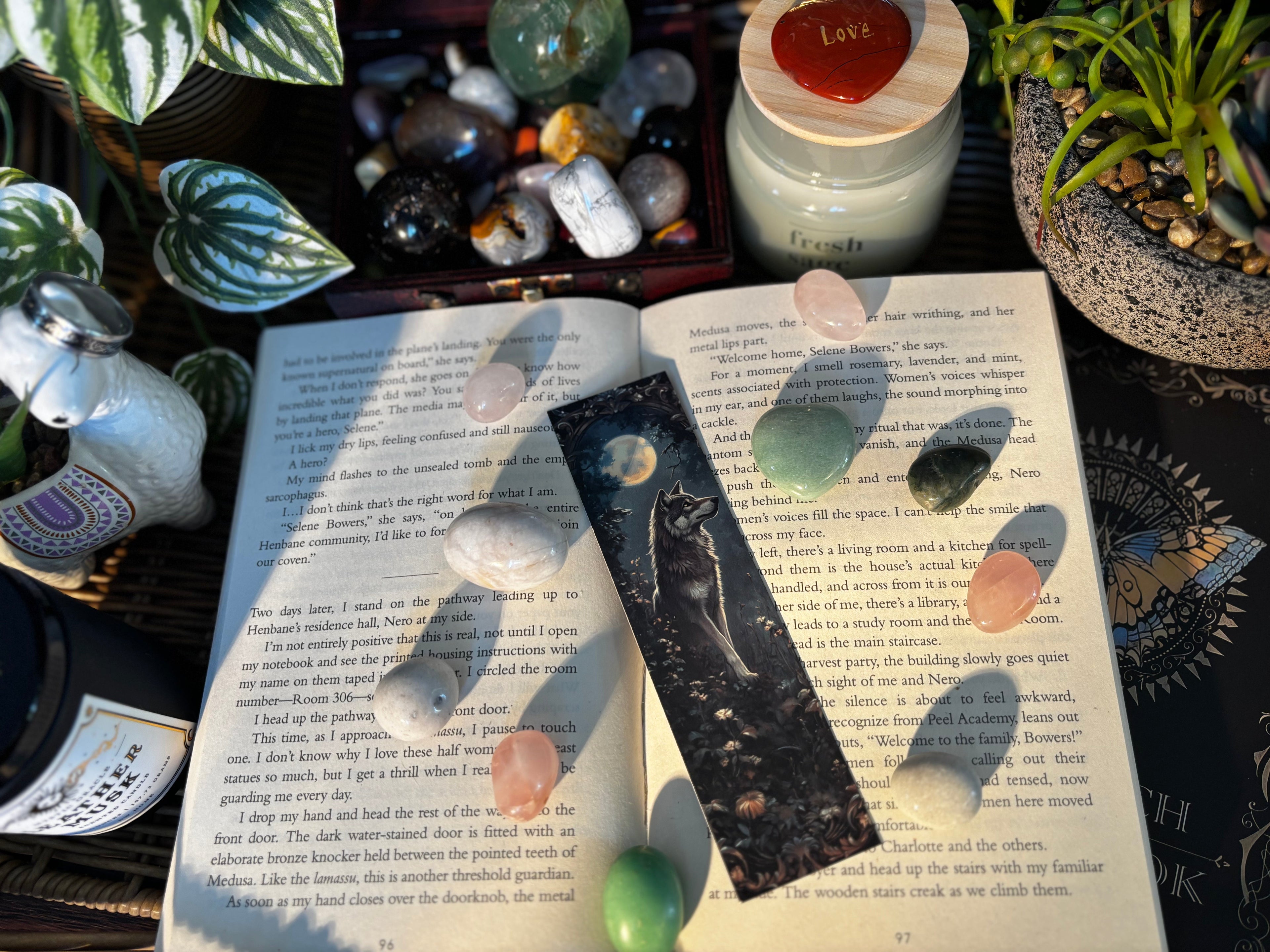 Moonlight Forest Wolf Bookmark