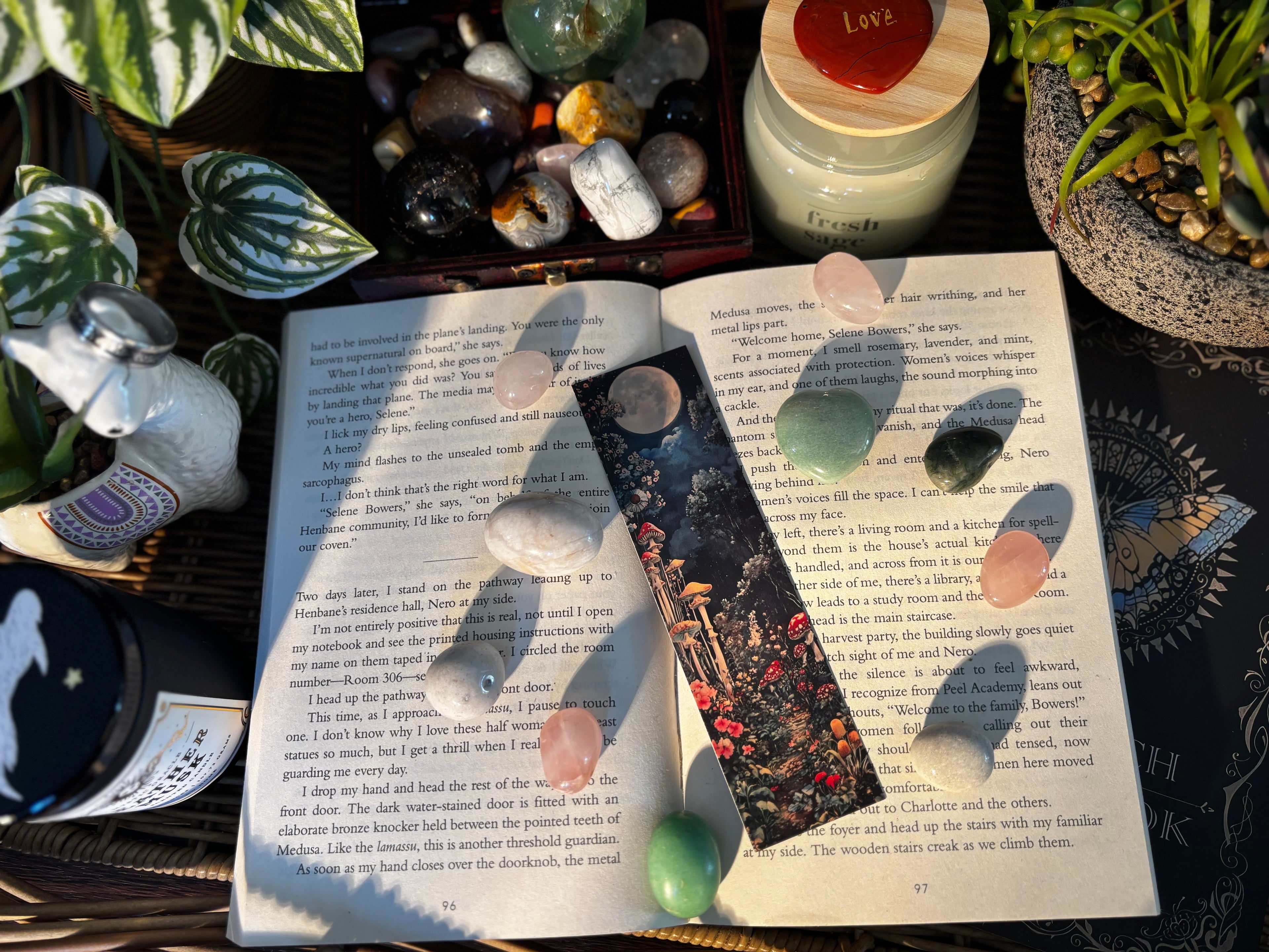 Forest Moonlight Mushroom Bookmark
