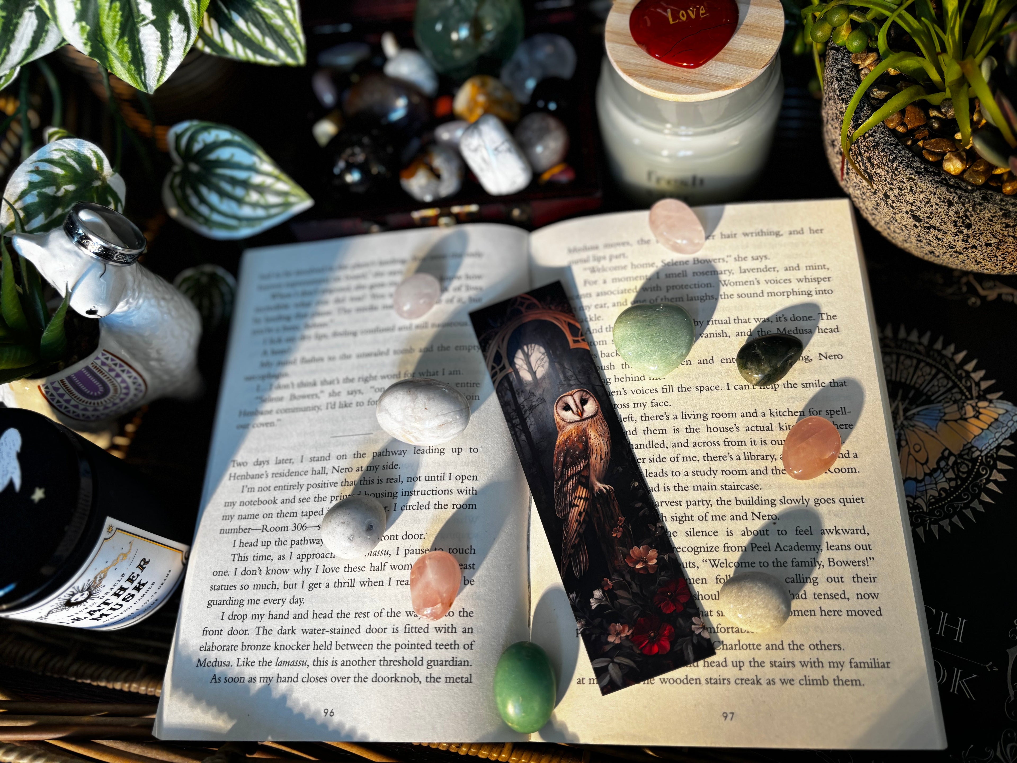 Flower Forest Owl Bookmark