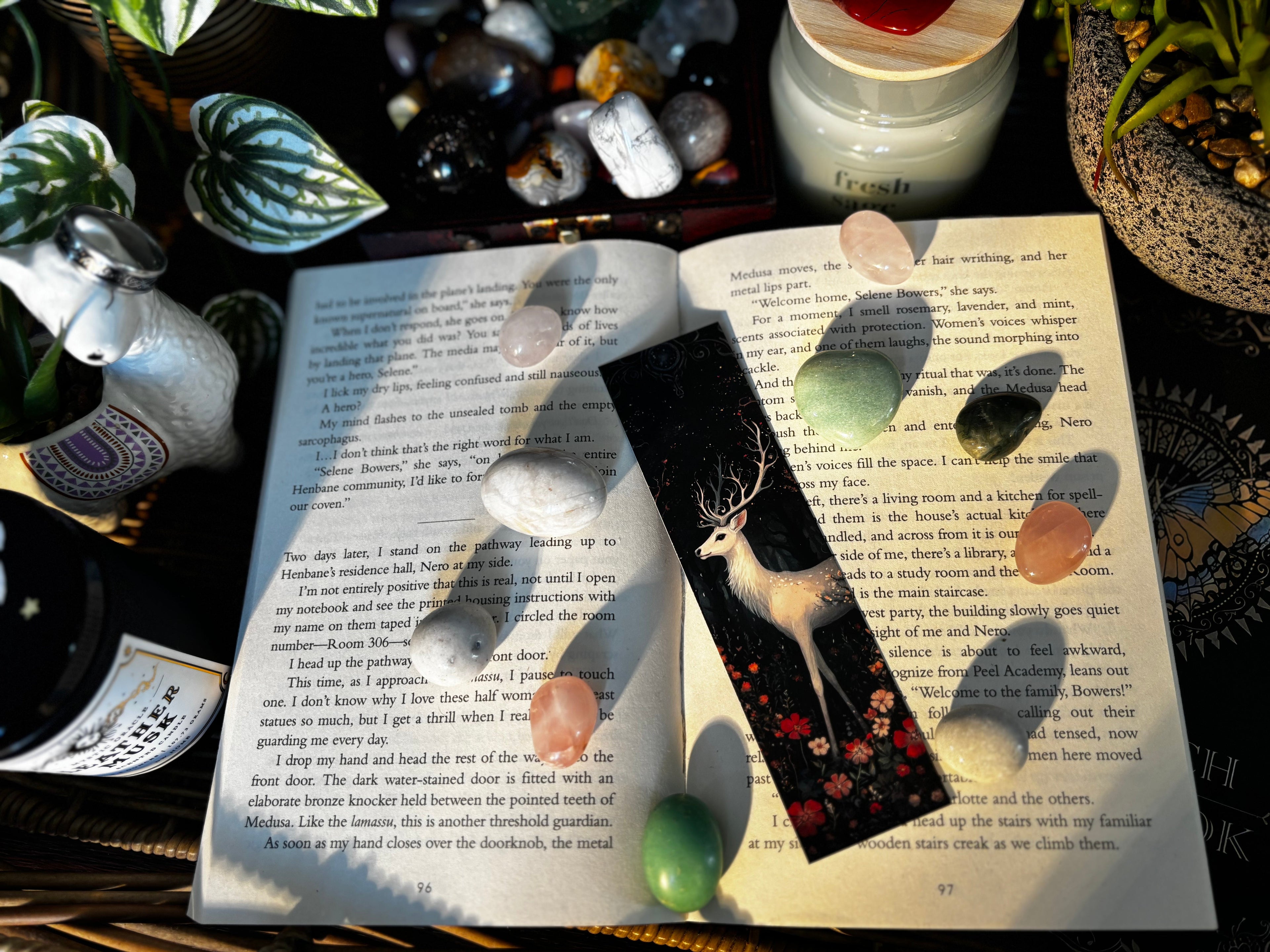 White Forest Deer Bookmark