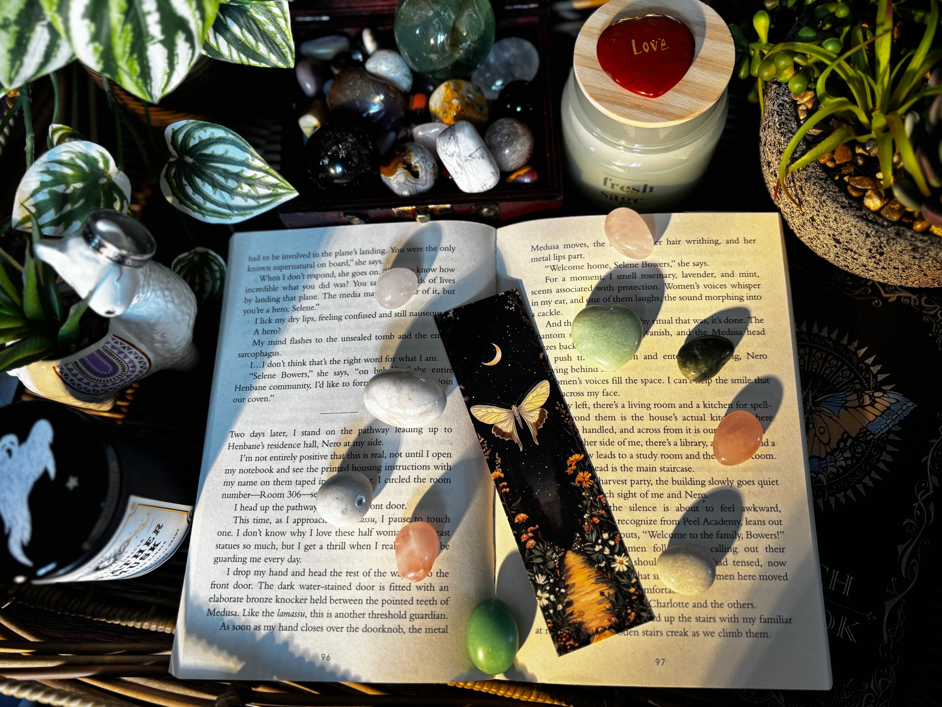 Crescent Moon Moth Bookmark