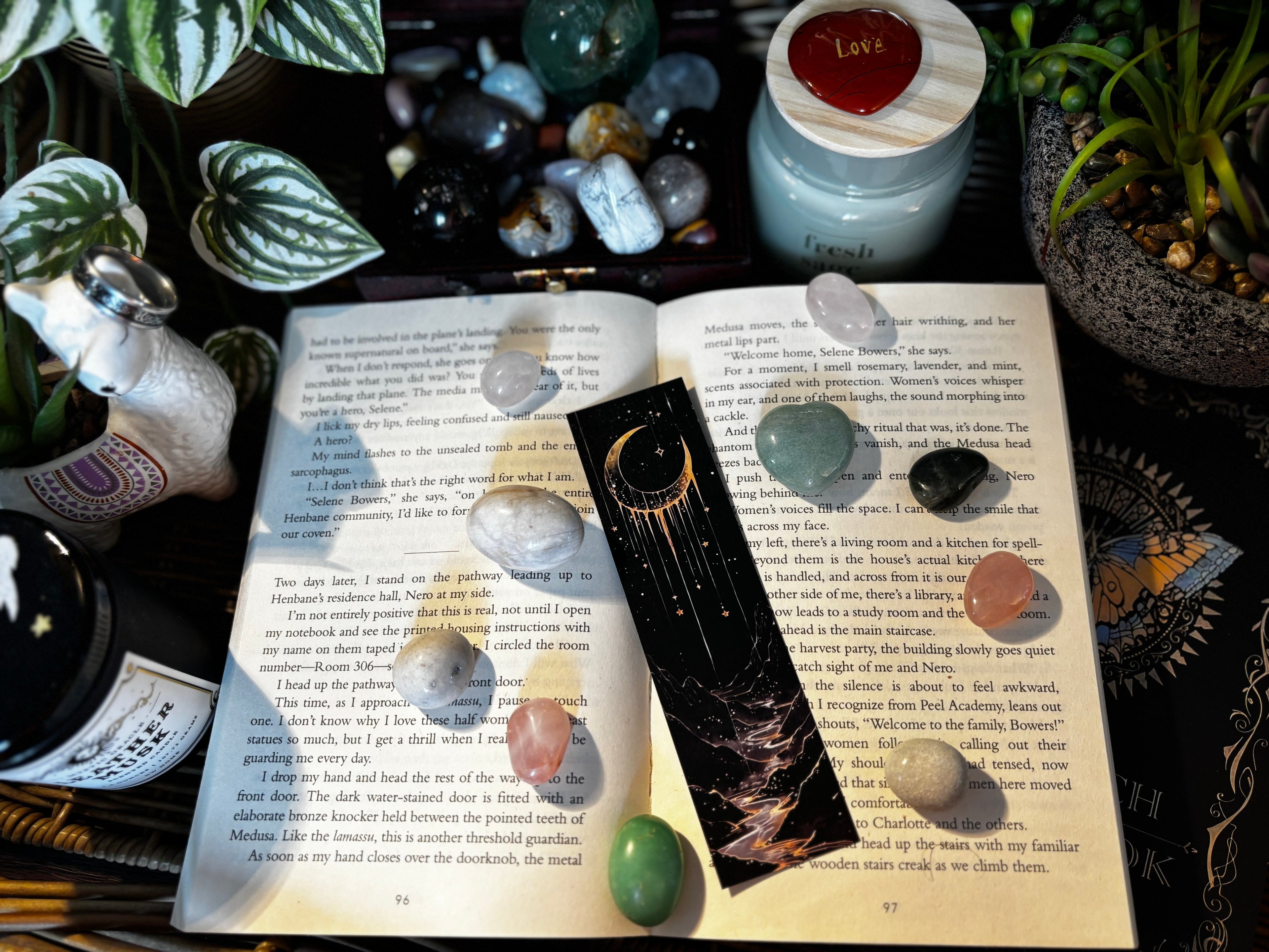 Moonlit Mountain River Bookmark