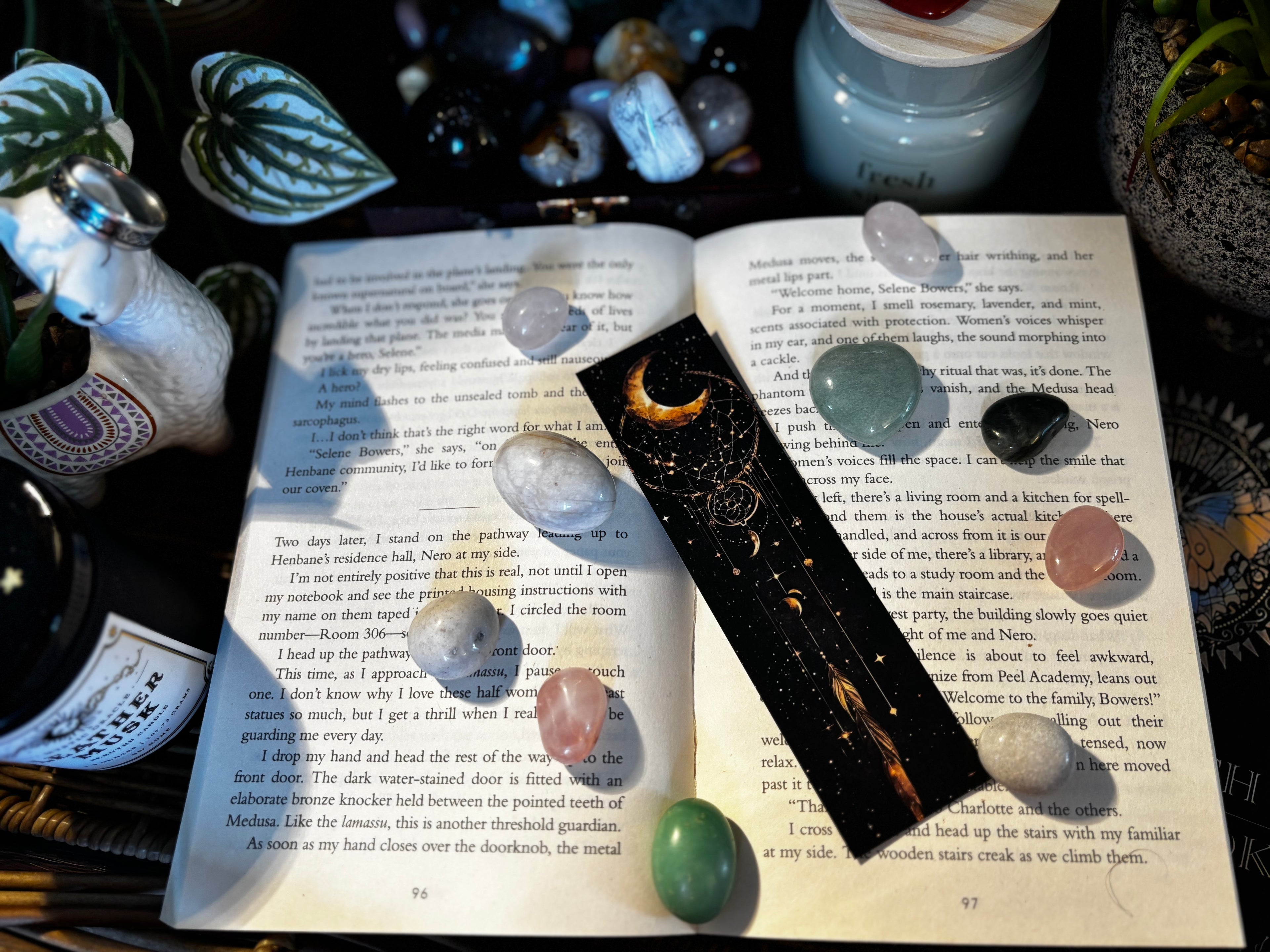 Crescent Moon Dreamcatcher Bookmark