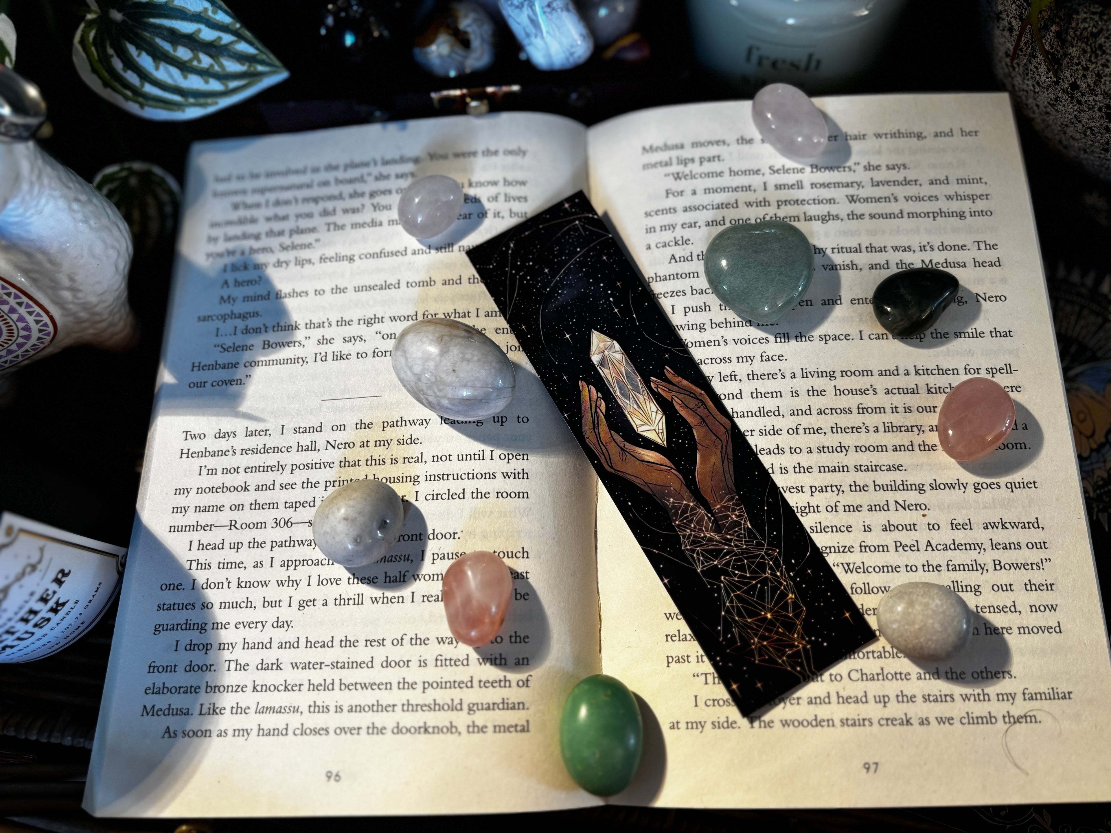 Spiritual Crystal Hands Bookmark