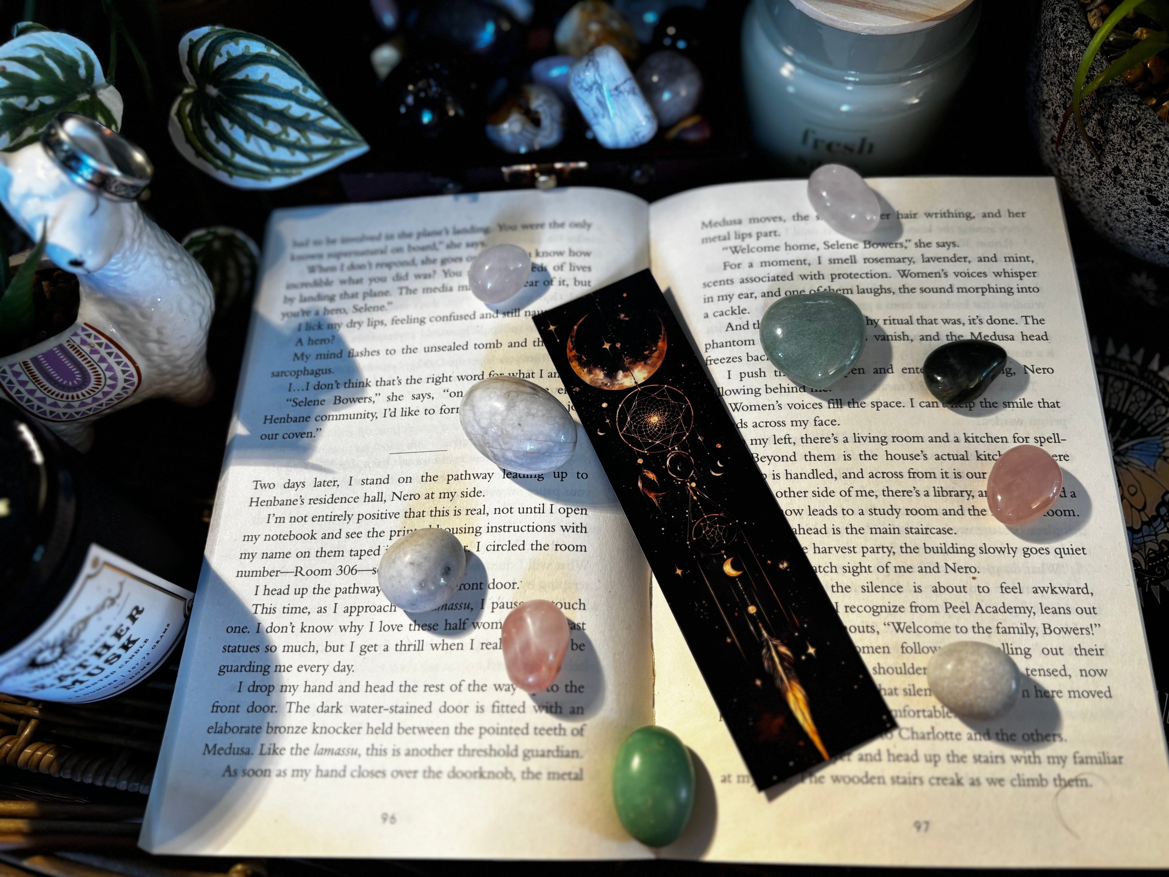 Moon Lunar Dreamcatcher Bookmark