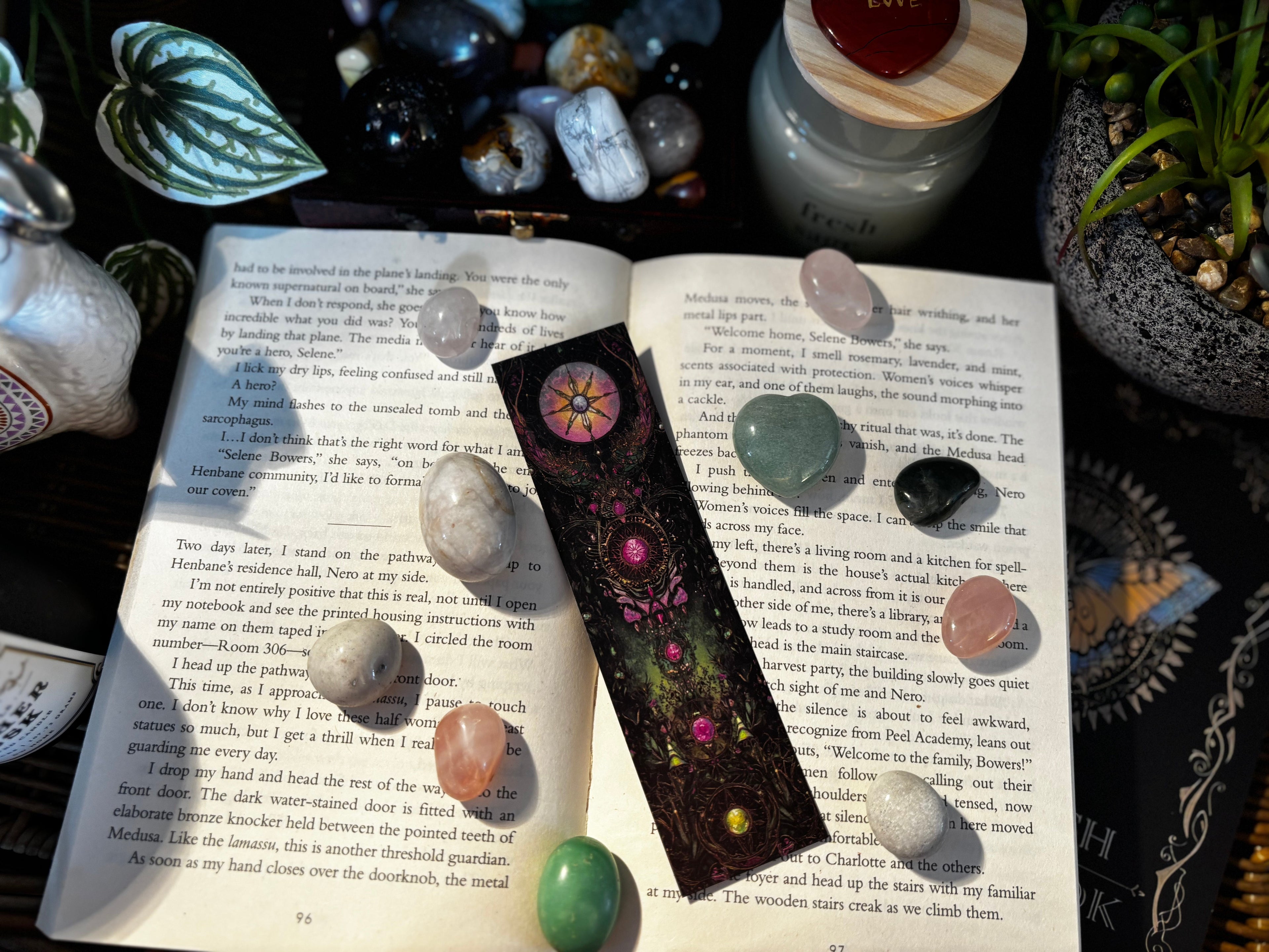 Pink Crystal Bookmark
