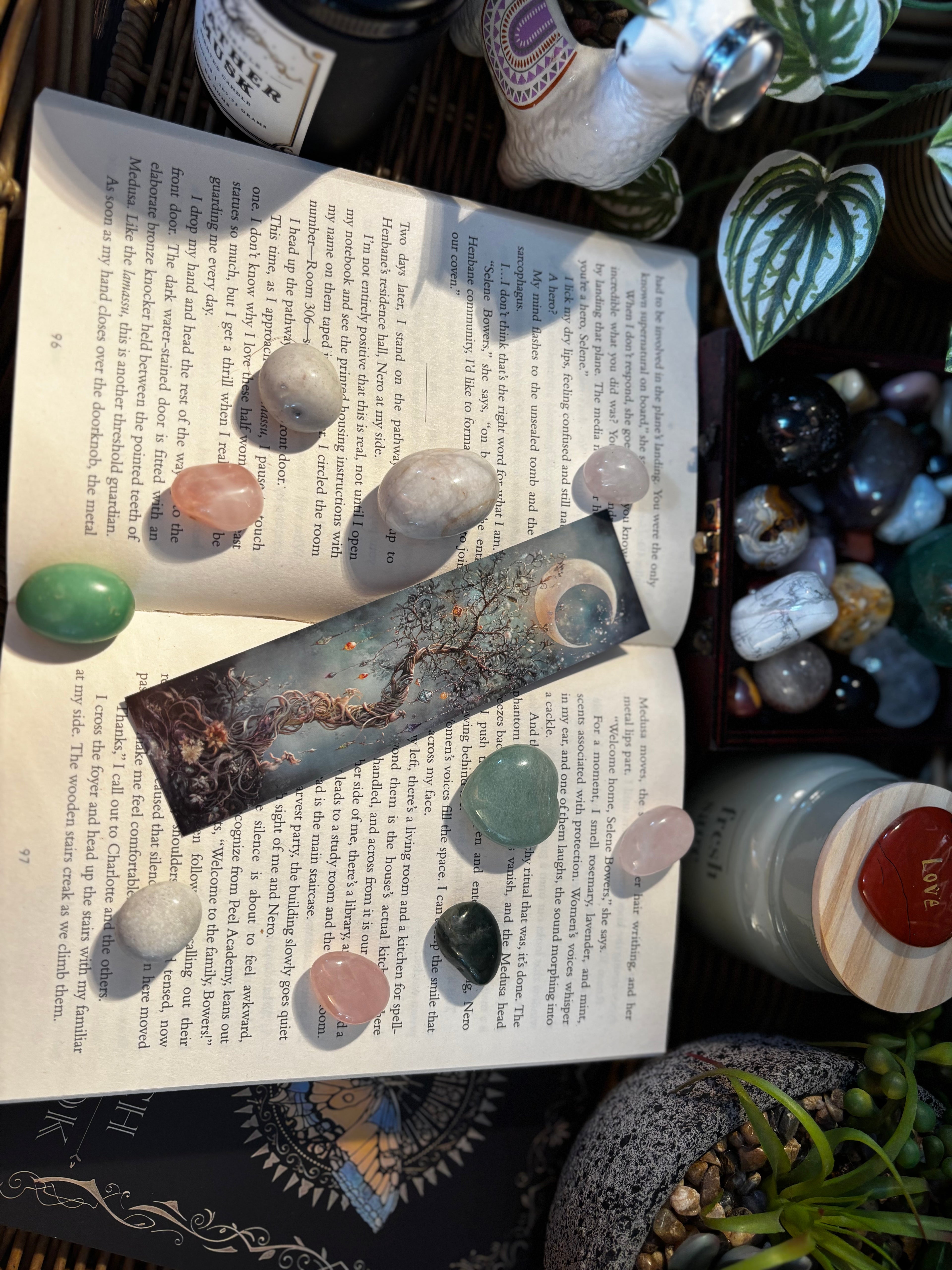 Moonlit Gem Tree Bookmark