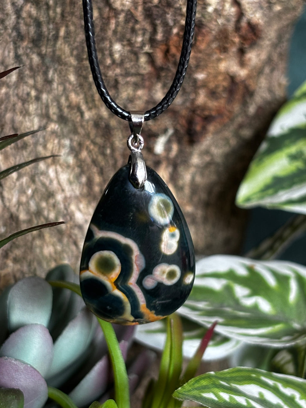 Dark Ocean Jasper Pendant