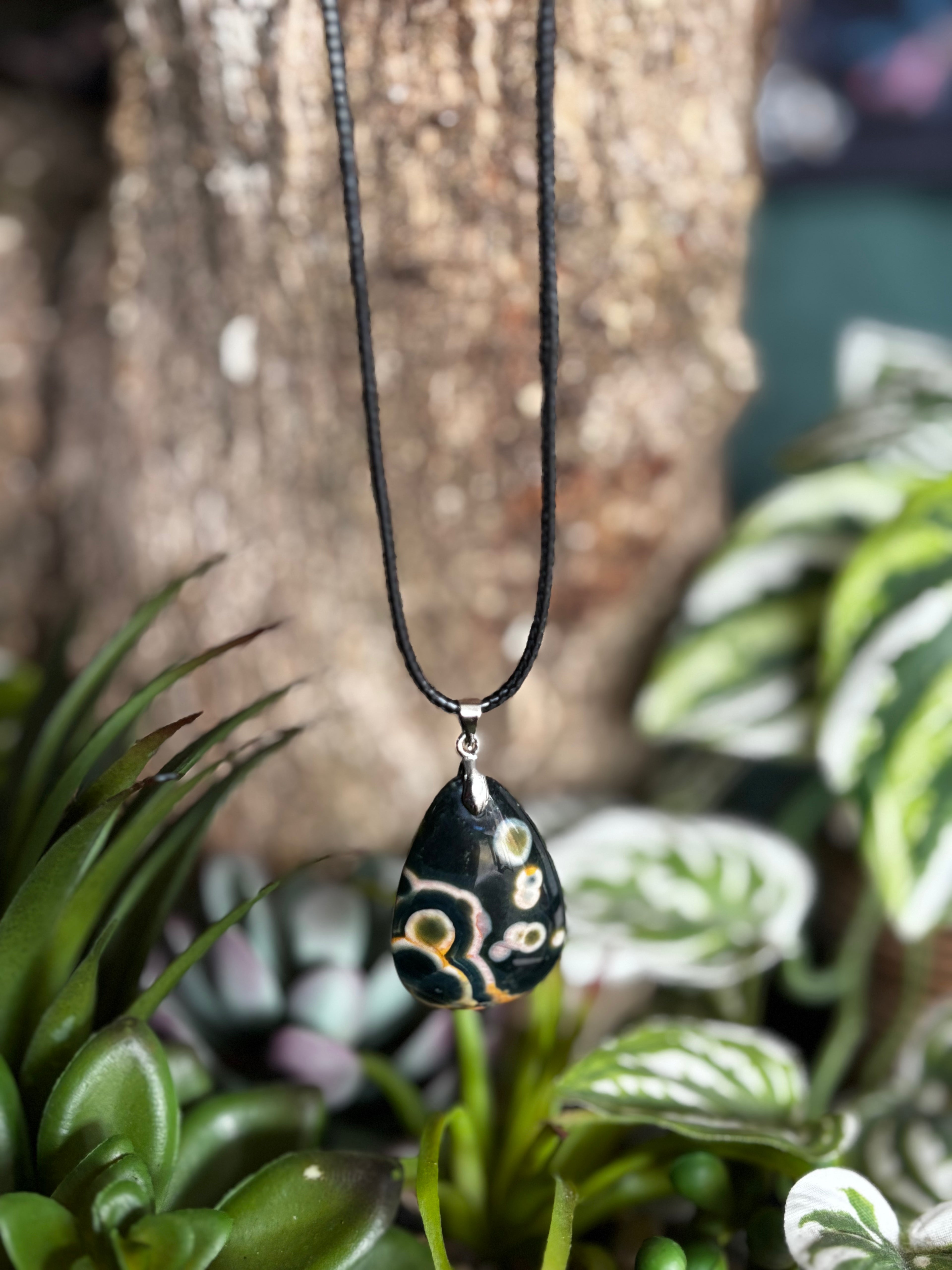 Dark Ocean Jasper Pendant