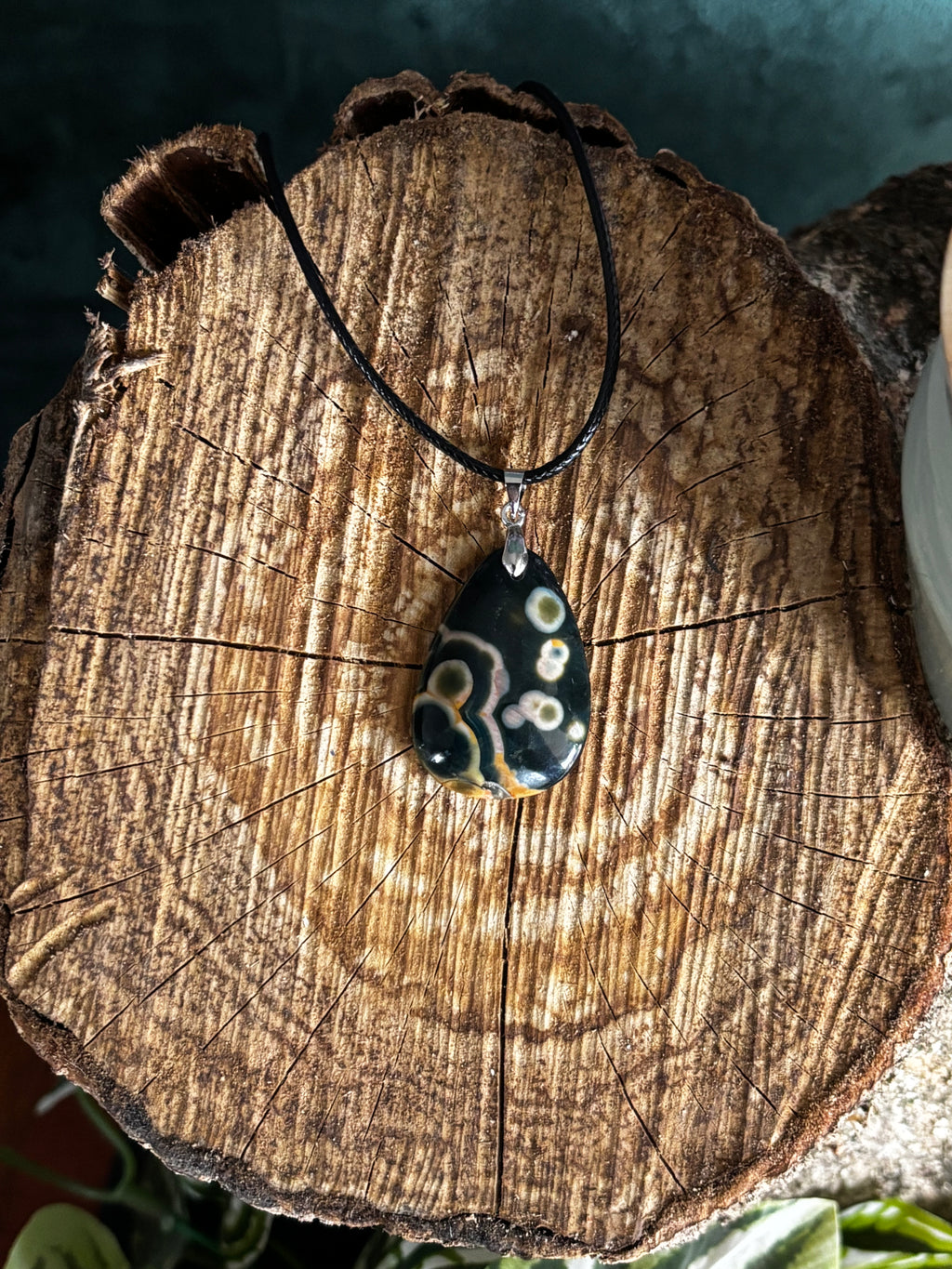 Dark Ocean Jasper Pendant