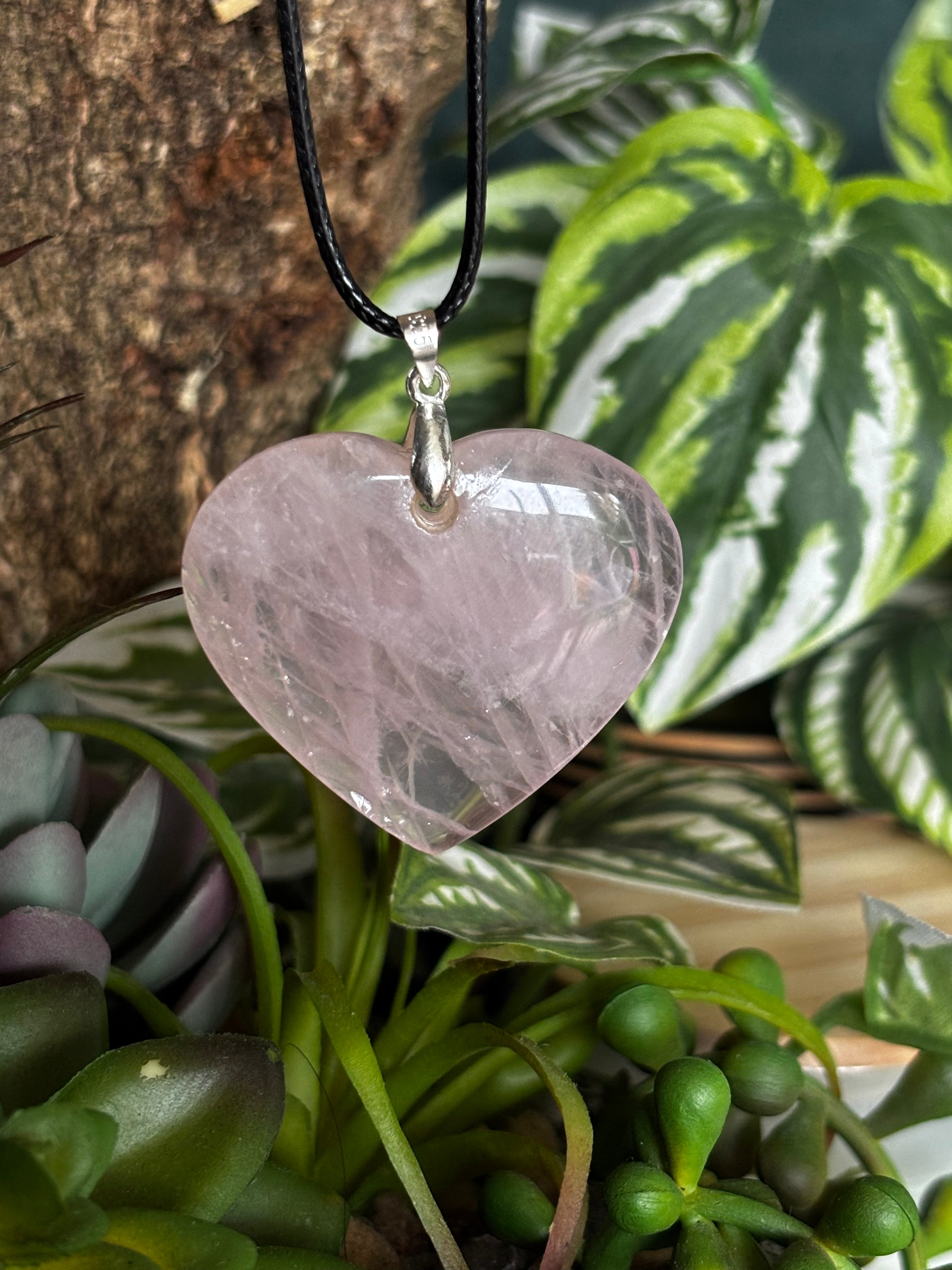 Rose Quartz Heart Pendant