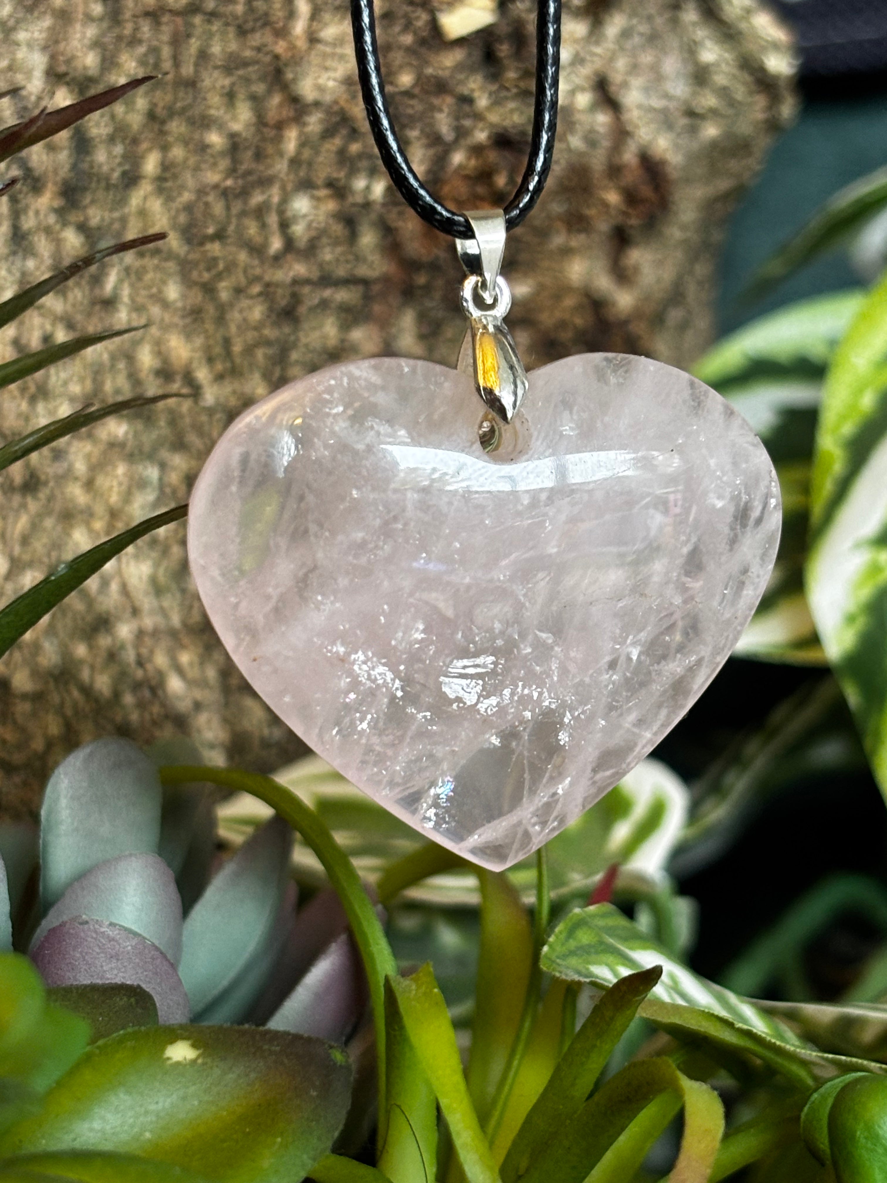 Rose Quartz Heart Pendant