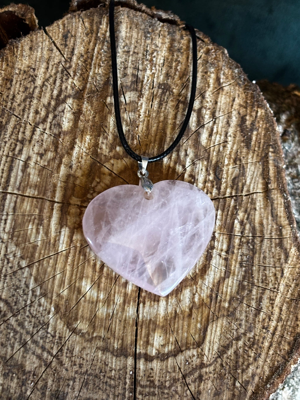 Rose Quartz Heart Pendant