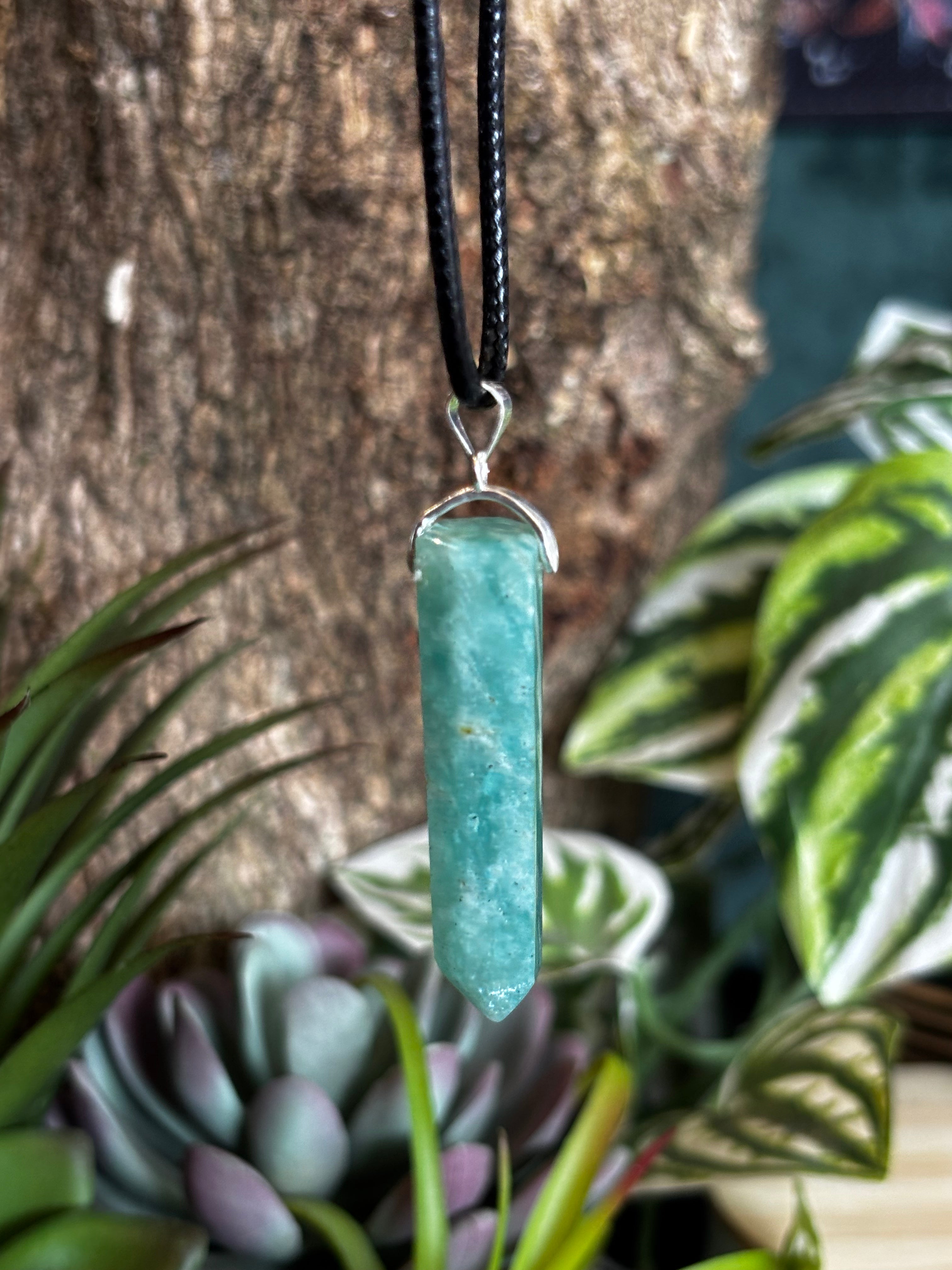 Amazonite Point Pendant