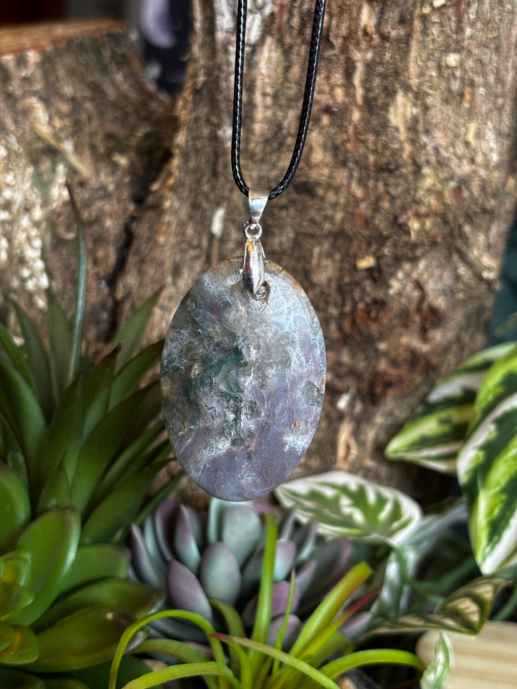 Purple Moss Agate Pendant