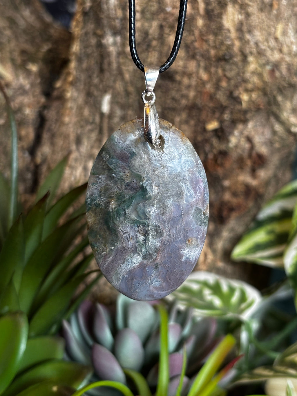 Purple Moss Agate Pendant