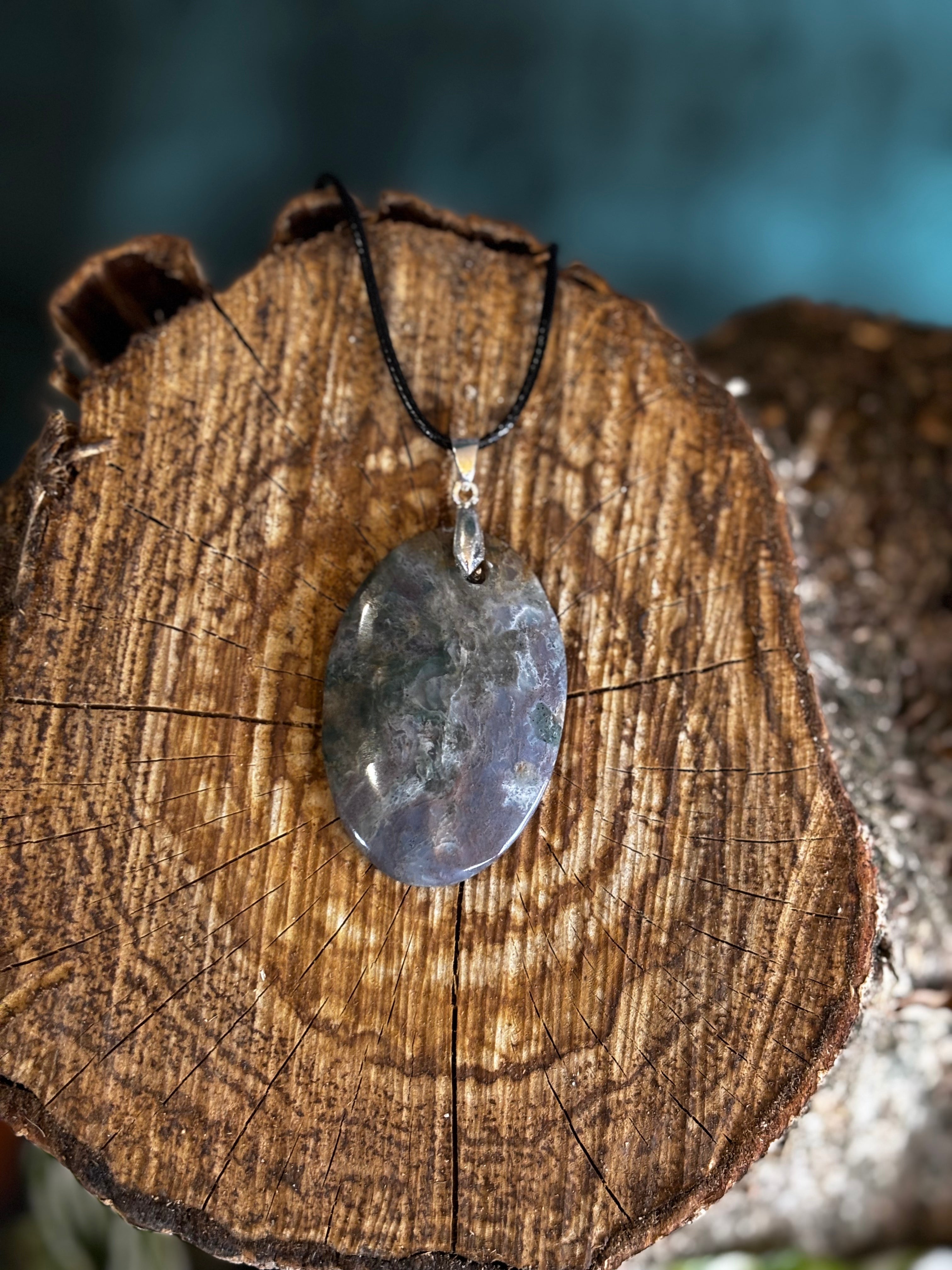 Purple Moss Agate Pendant