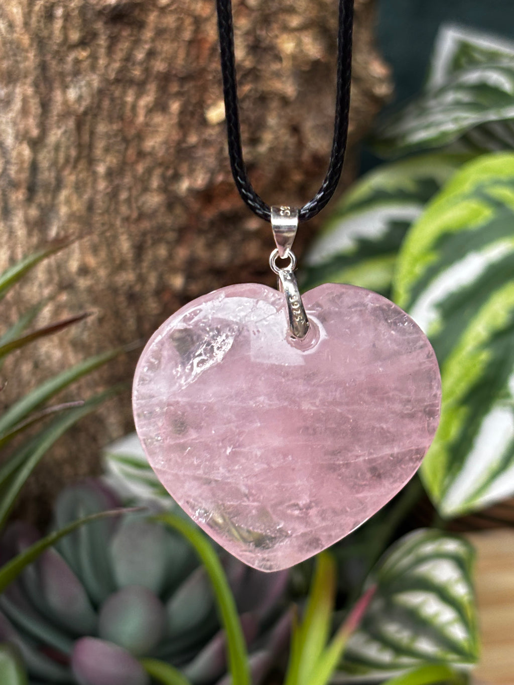 Heart Rose Quartz Pendant