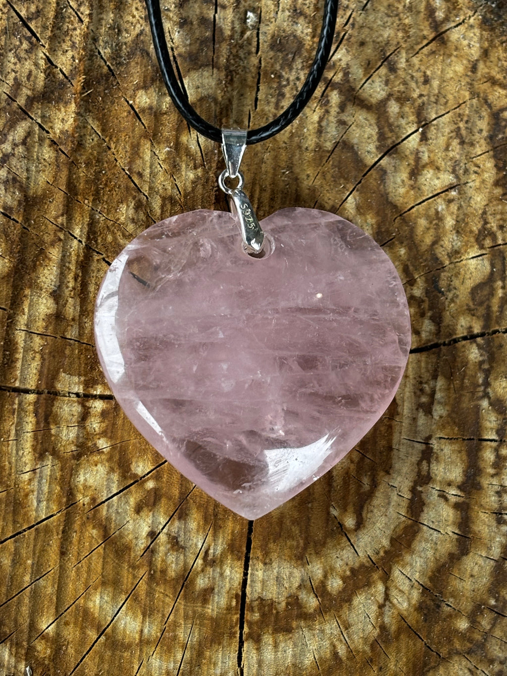 Heart Rose Quartz Pendant