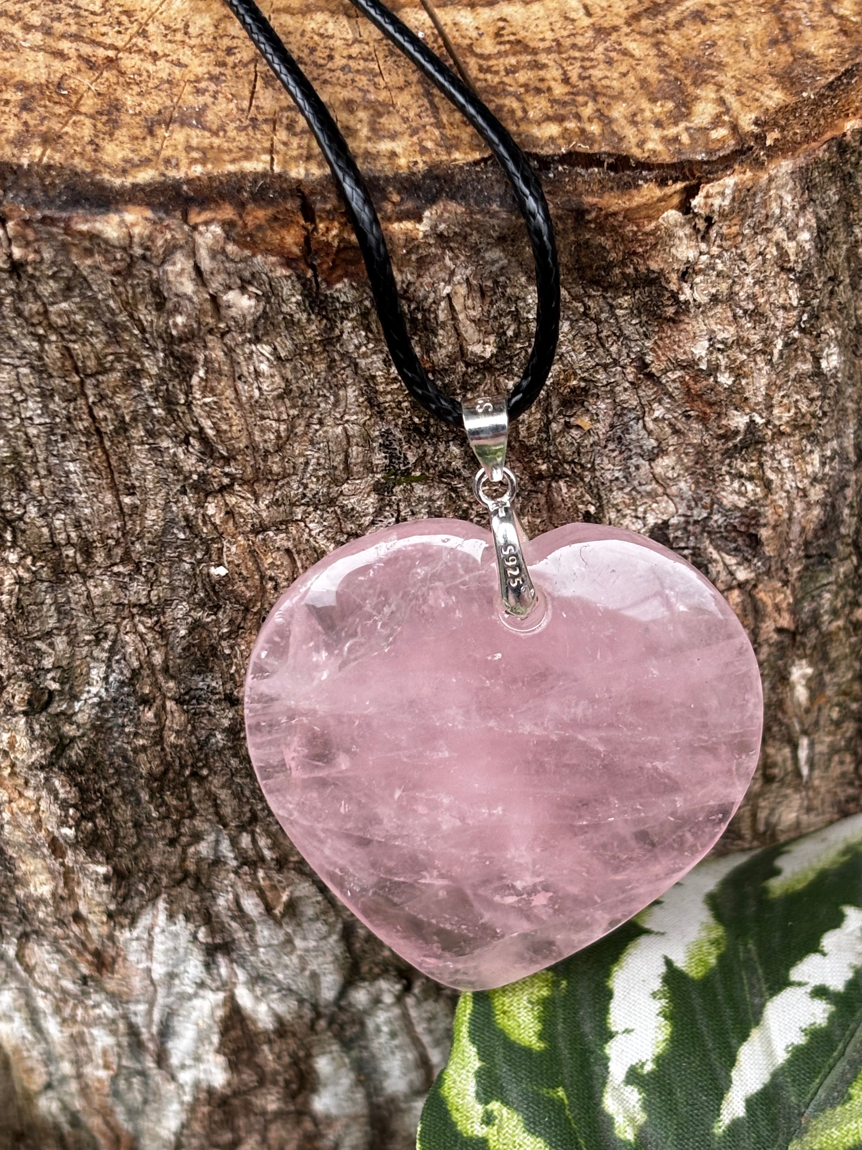 Heart Rose Quartz Pendant