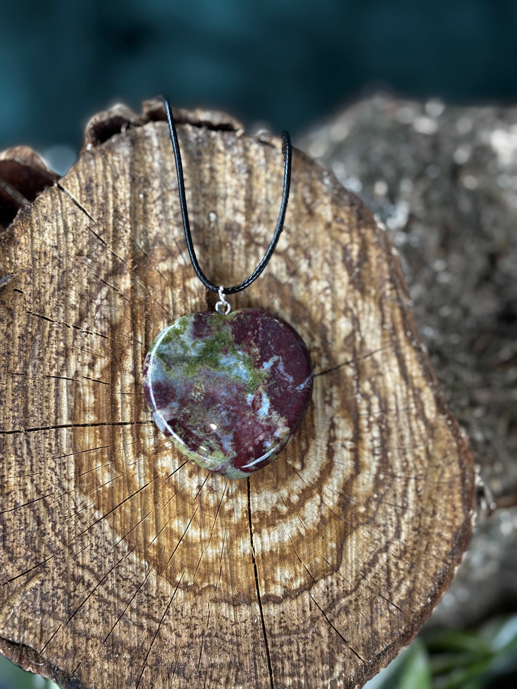 Unakite Worry Stone Pendant